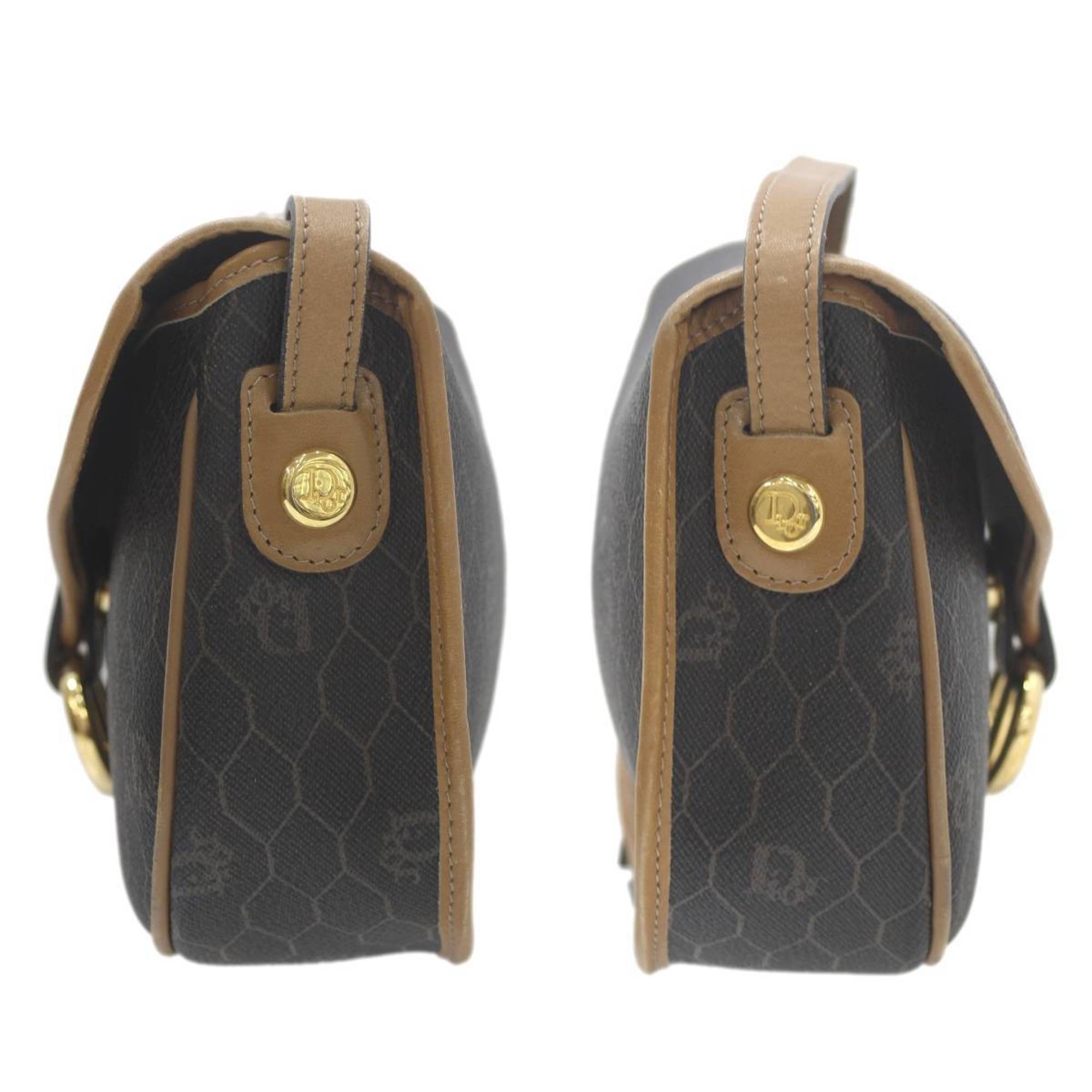 Christian Dior Brown Gray Shoulder Bag ()