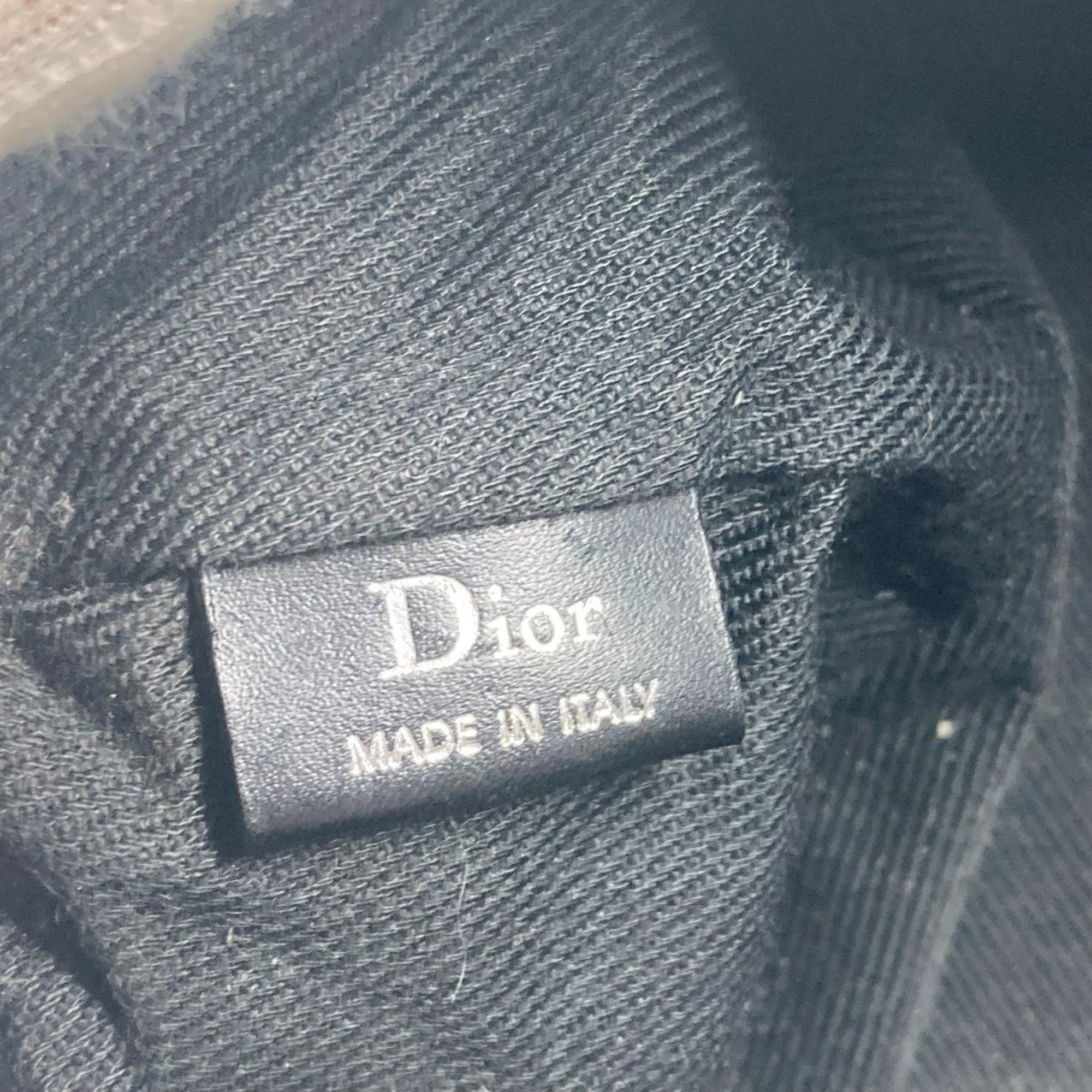 Christian Dior Black Canvas Leather Pouch ()
