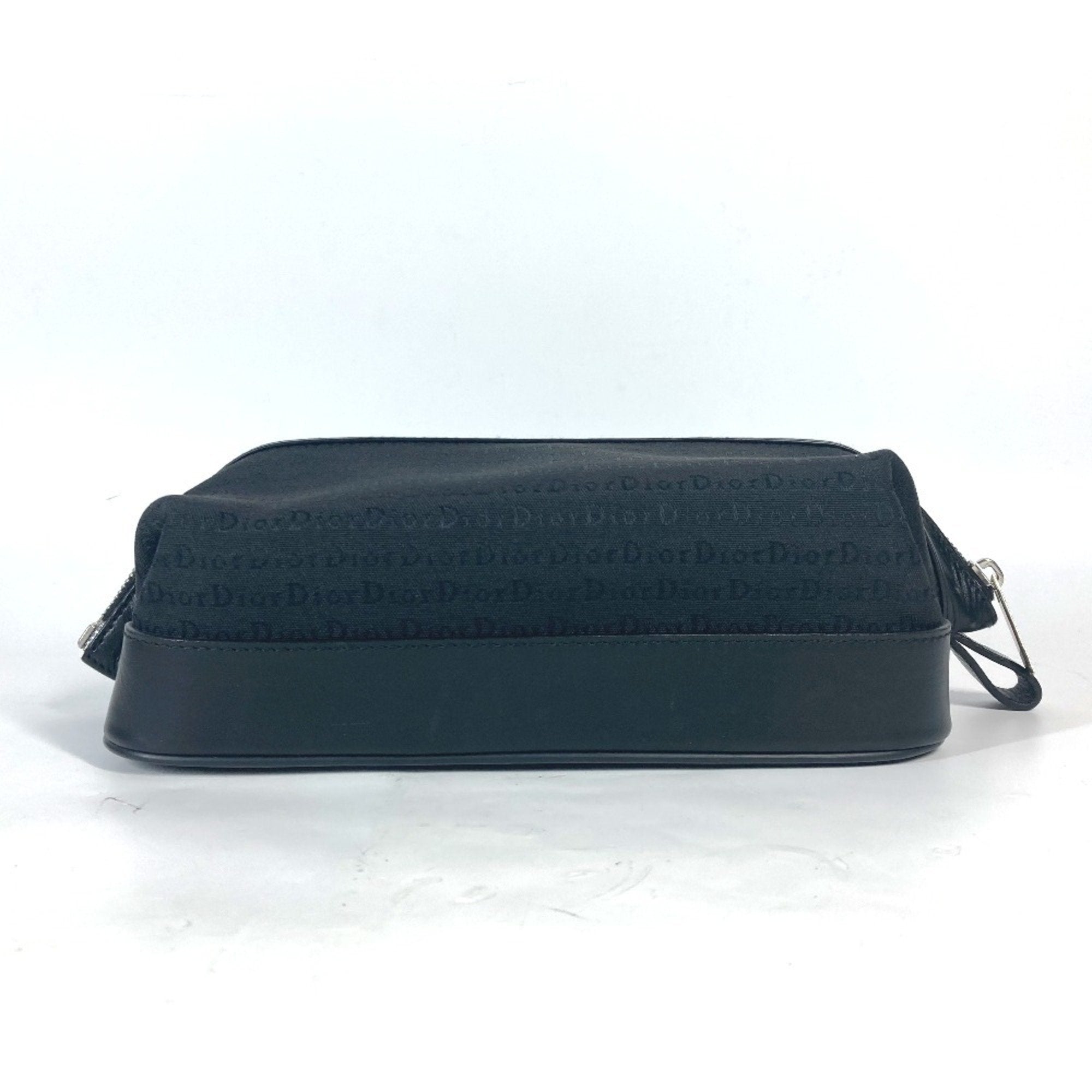 Christian Dior Black Canvas Leather Pouch ()