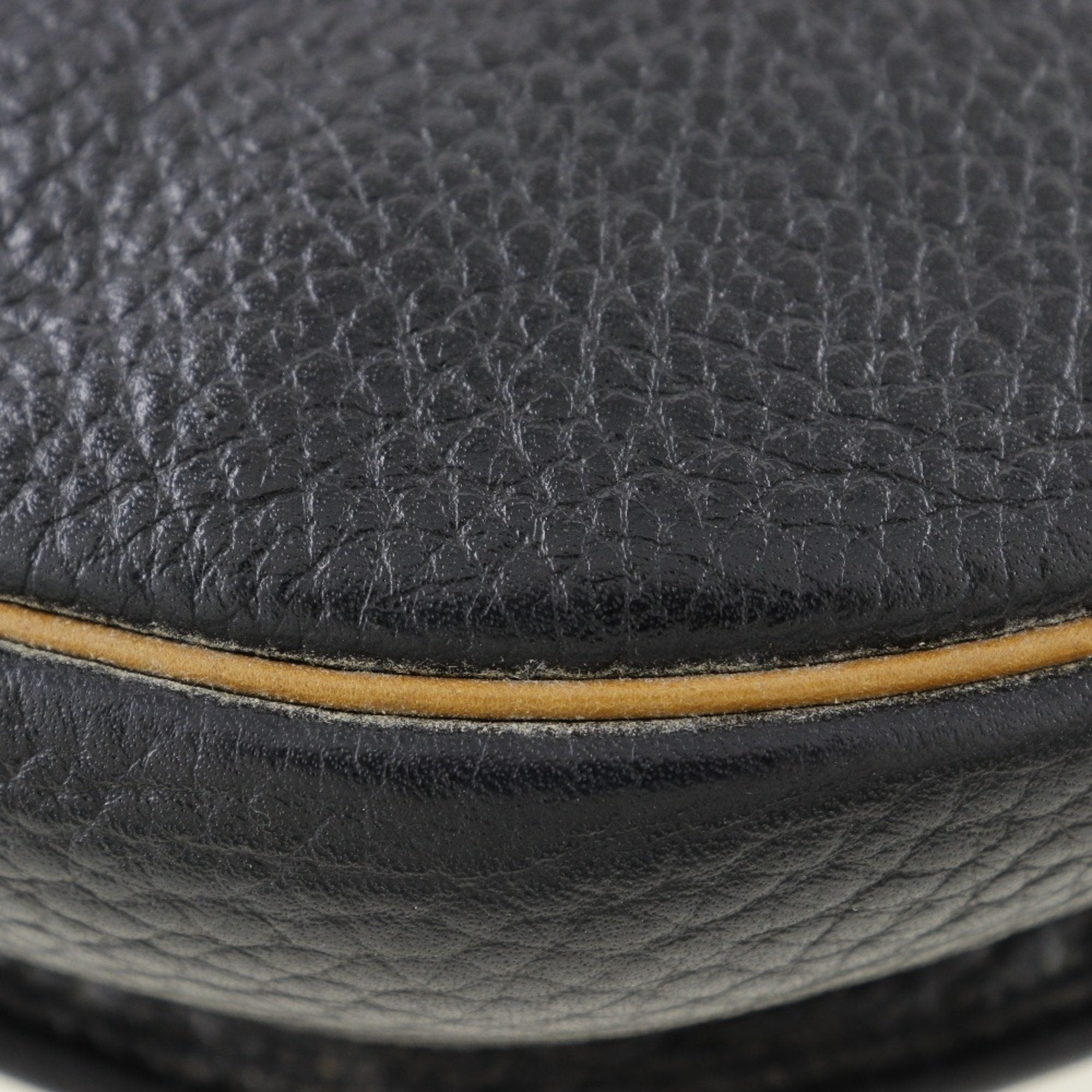 Christian Dior Black Leather Pochette Shoulder Bag ()