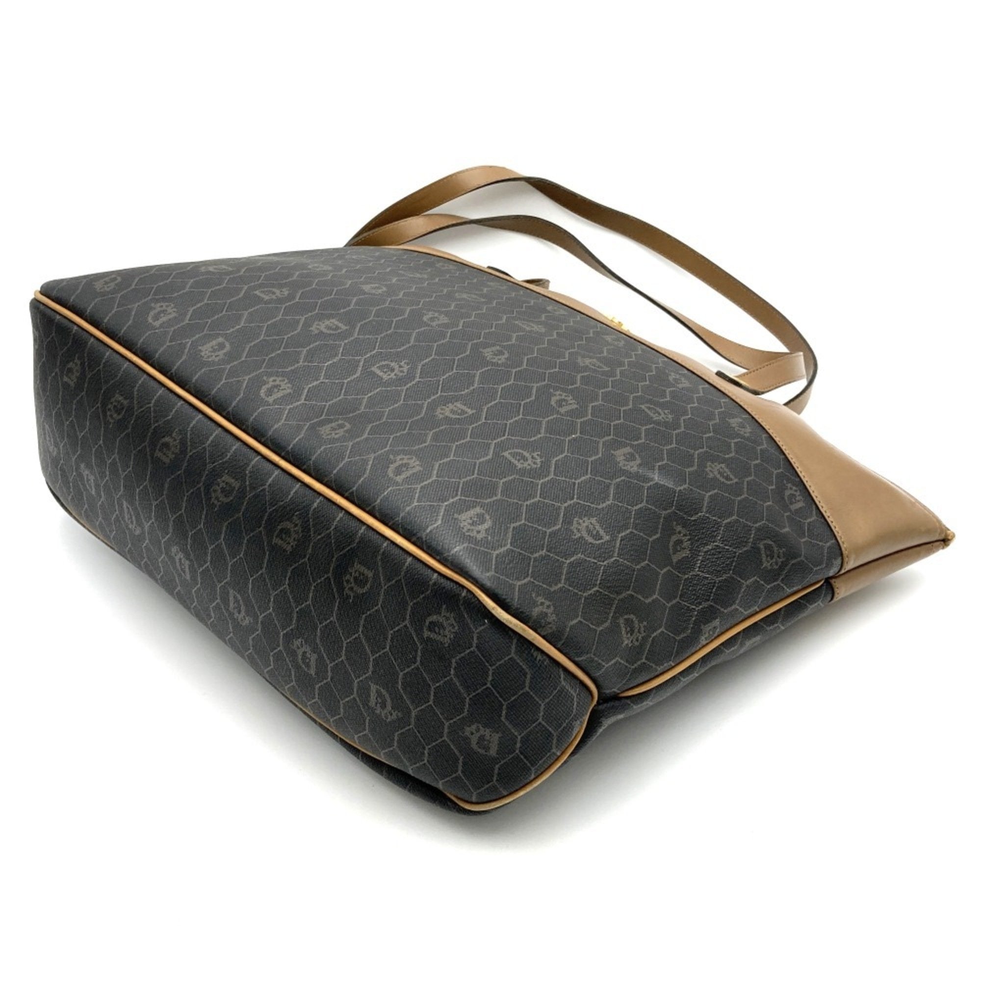 Christian Dior Brown Pvc Shoulder Bag Tote Bag ()