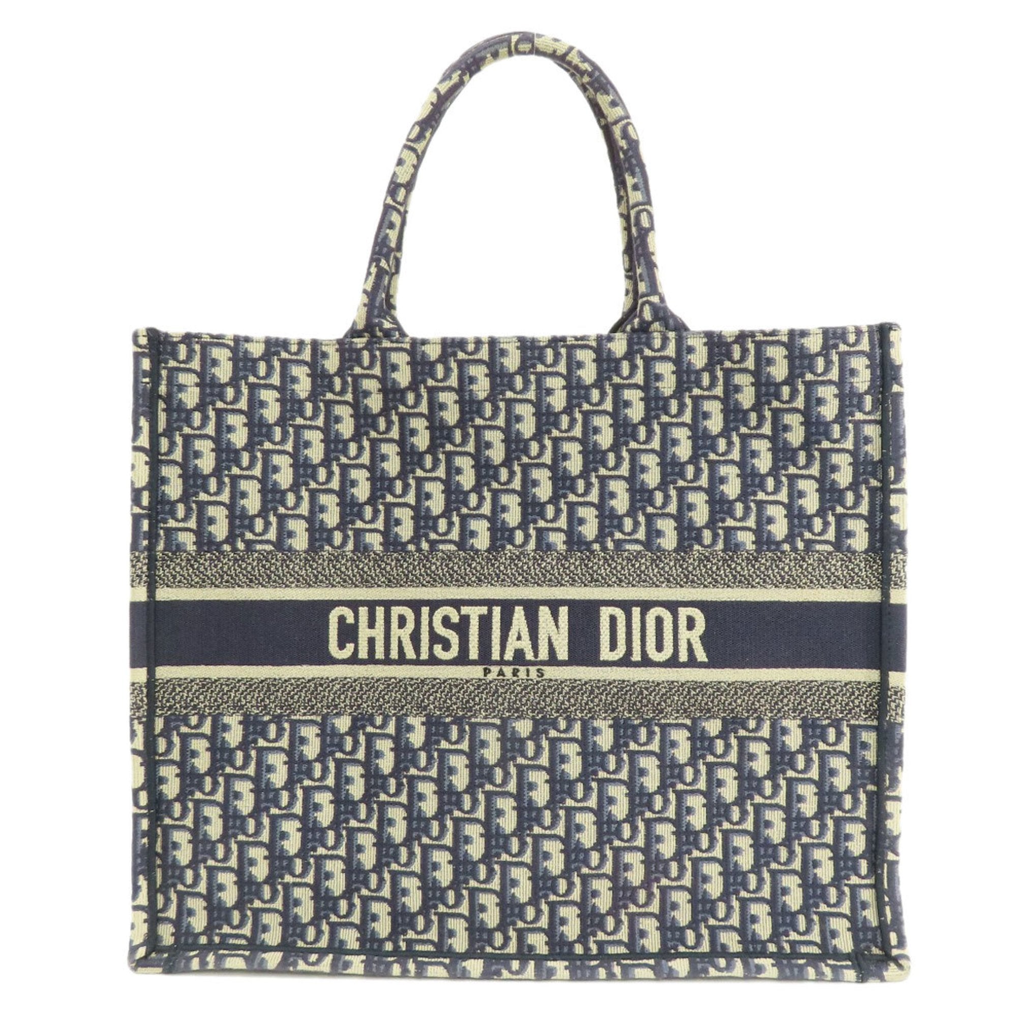 Christian Dior Navy Canvas Tote Bag ()