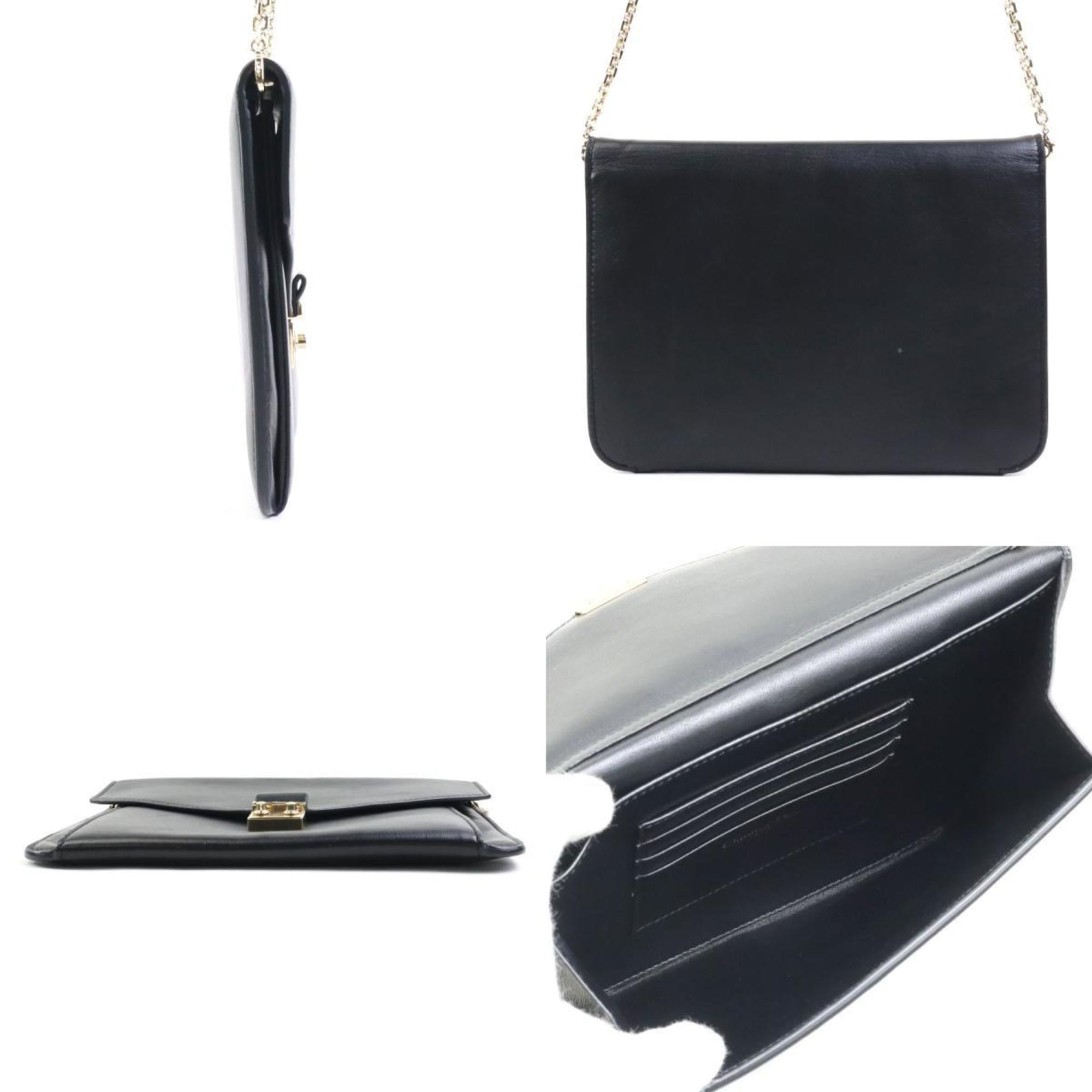 Christian Dior Black Leather Clutch Bag ()