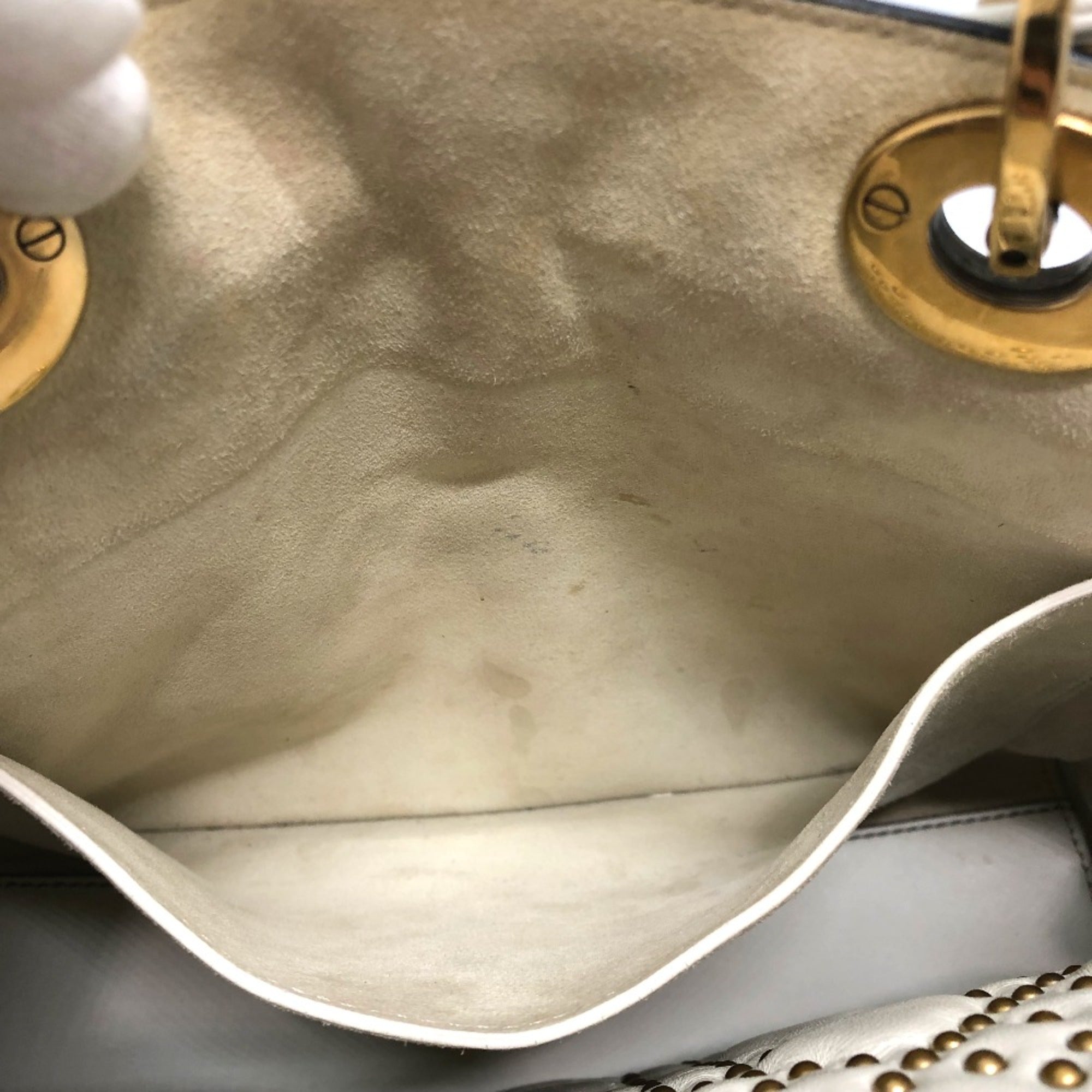 Christian Dior White Leather Handbag ()