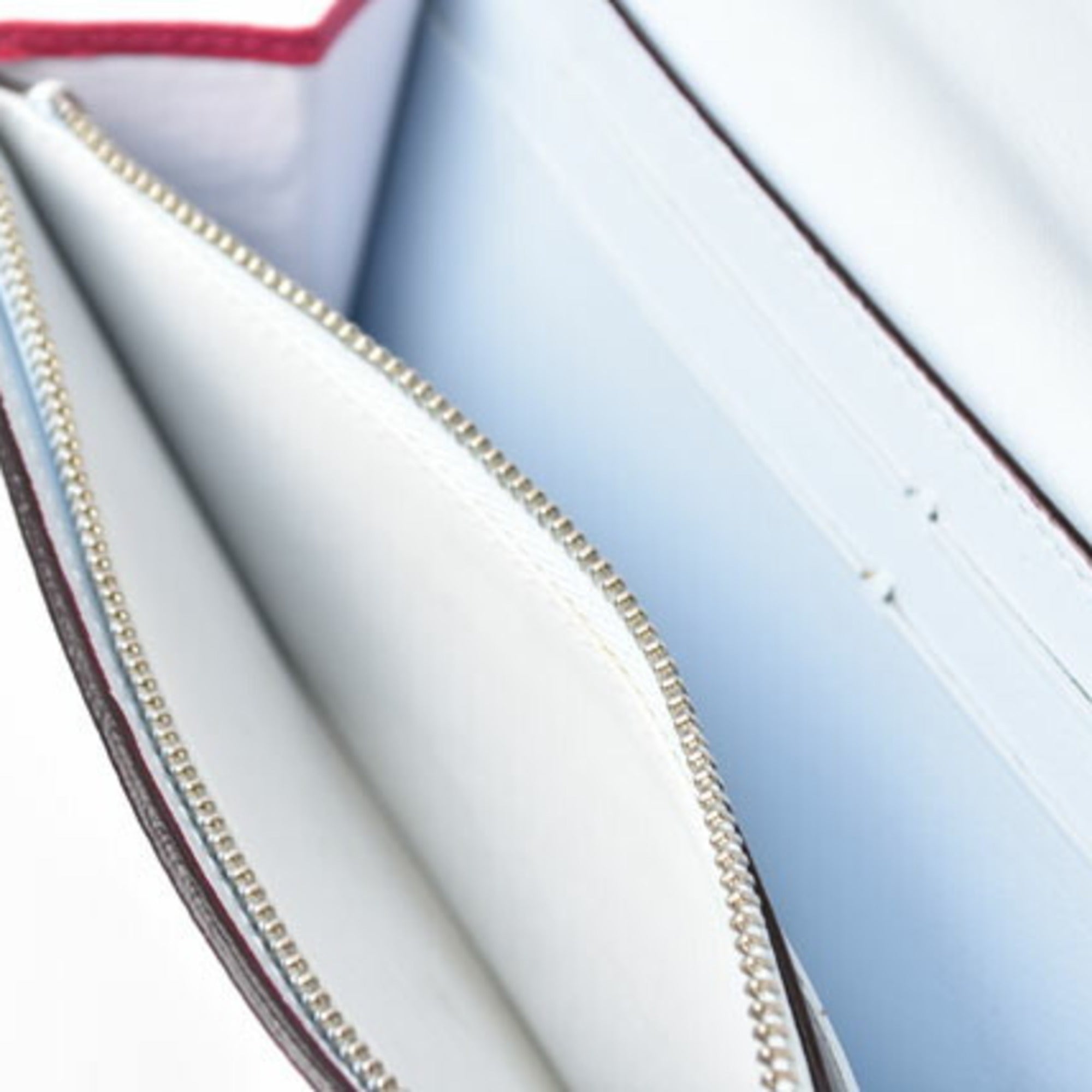 Christian Dior Diorissimo Light Blue Rose Pink Leather Long Wallet (Bi-Fold) ()