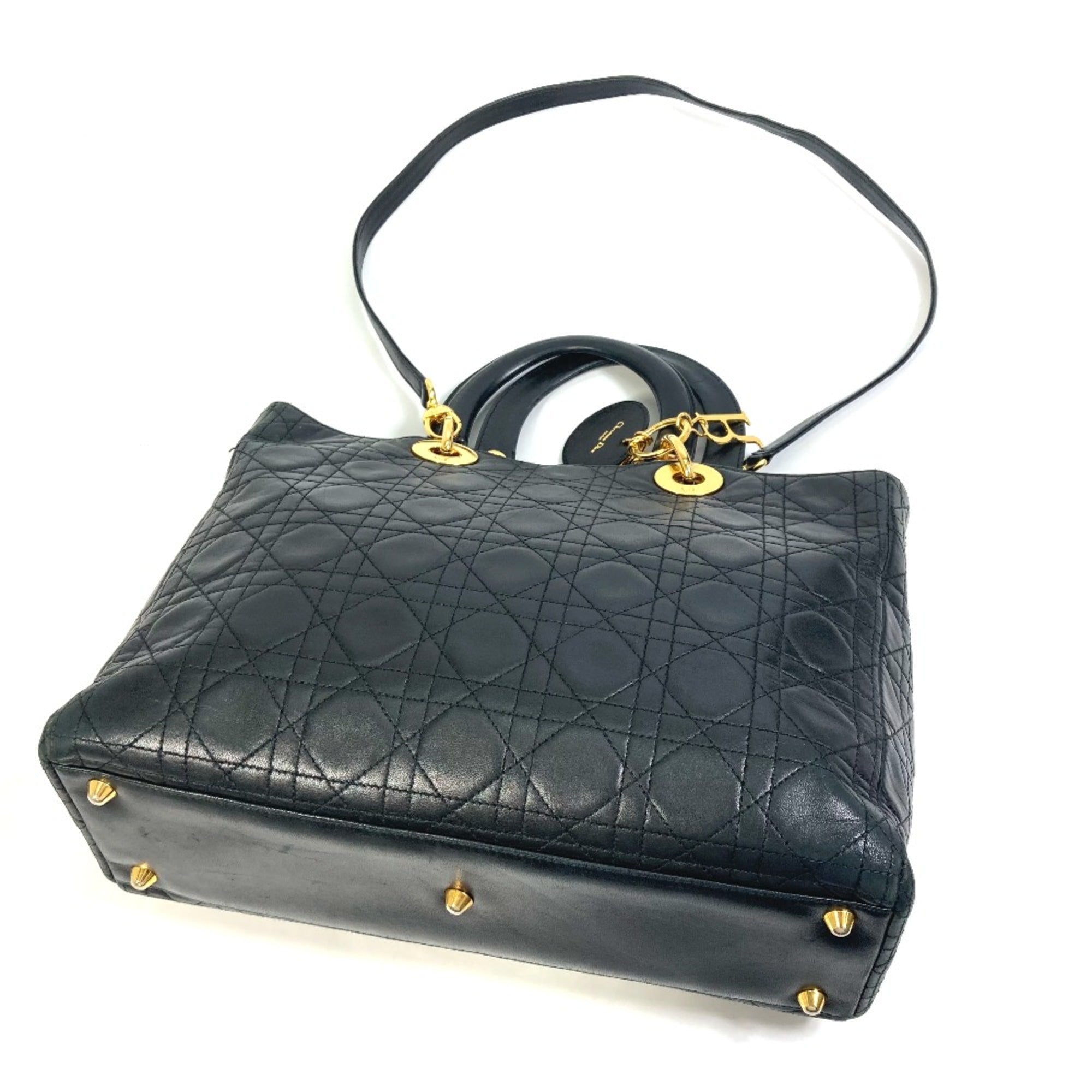 Christian Dior Black Leather Handbag ()