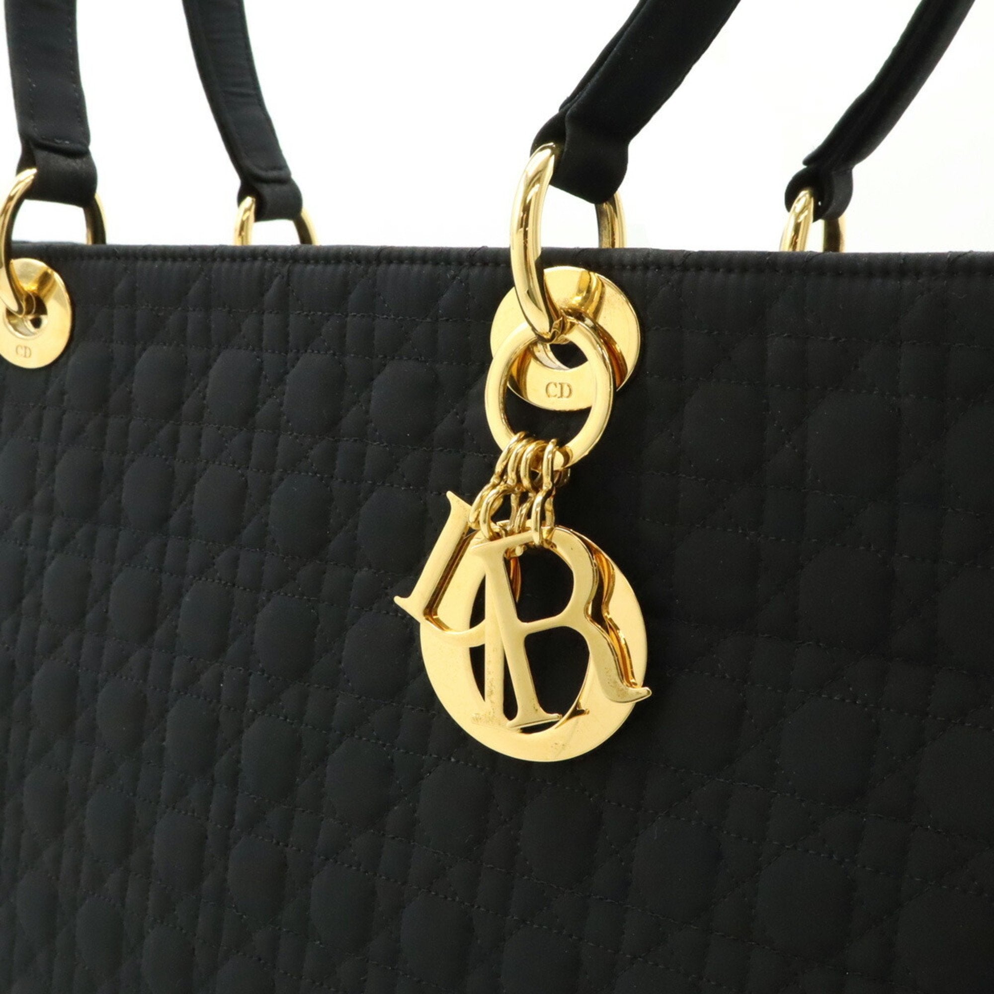 Christian Dior Lady Dior Black Nylon Tote Bag ()