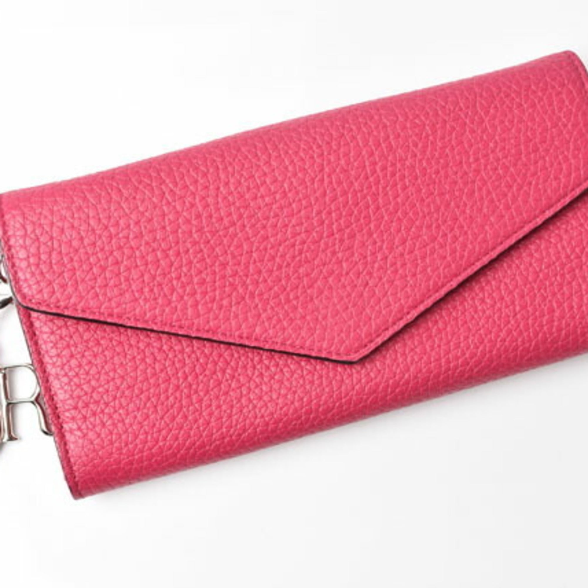 Christian Dior Diorissimo Light Blue Rose Pink Leather Long Wallet (Bi-Fold) ()