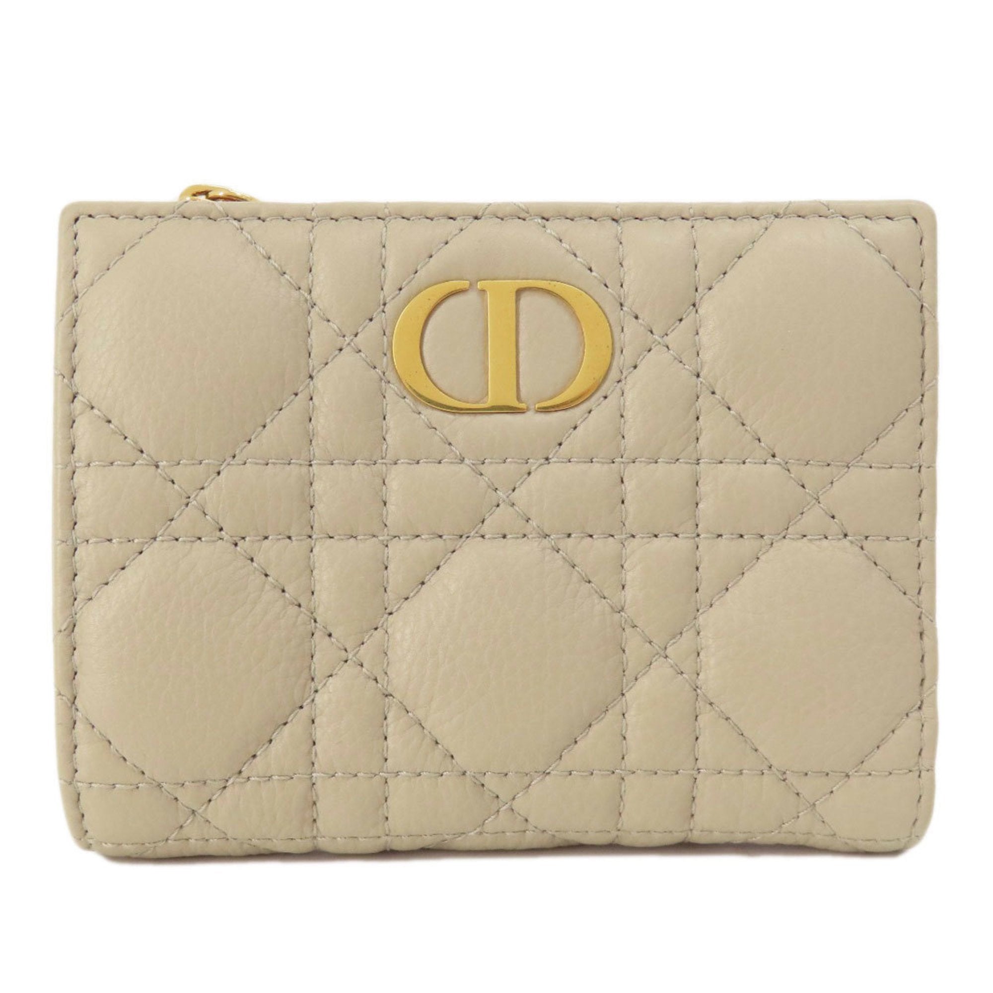 Christian Dior Beige Leather Wallet (Bi-Fold) ()