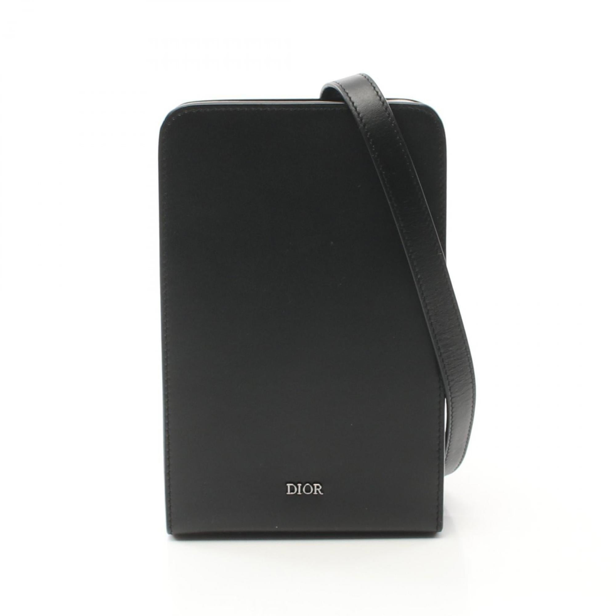 Christian Dior Black Leather Shoulder Bag ()