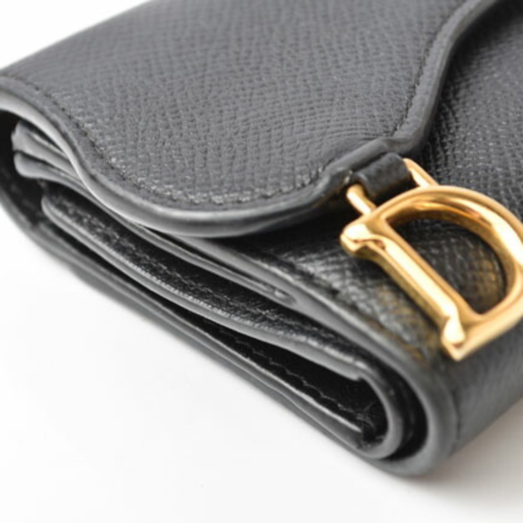 Christian Dior Navy Leather Wallet (Tri-Fold) ()