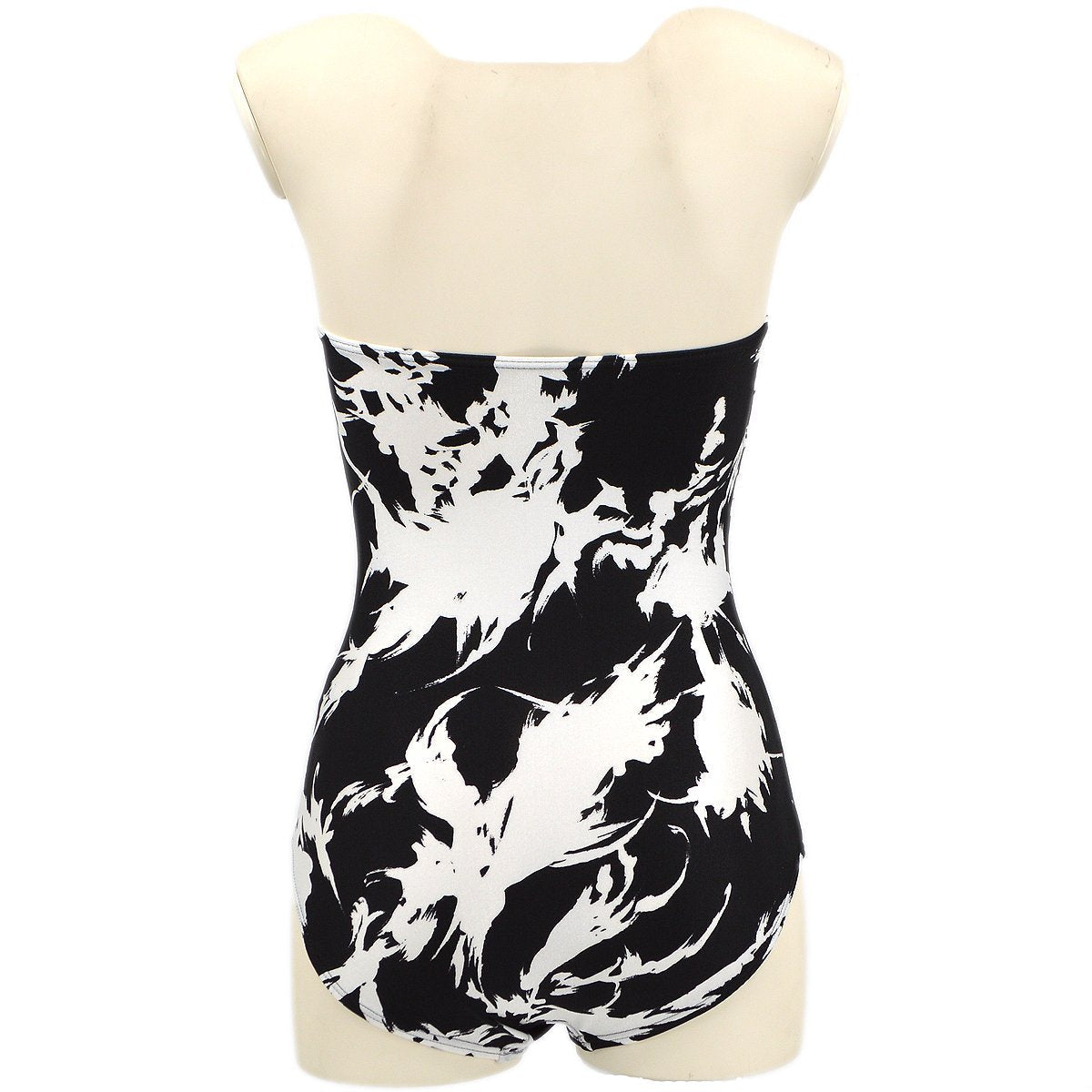 Christian Dior abstract print halterneck swimsuit #M