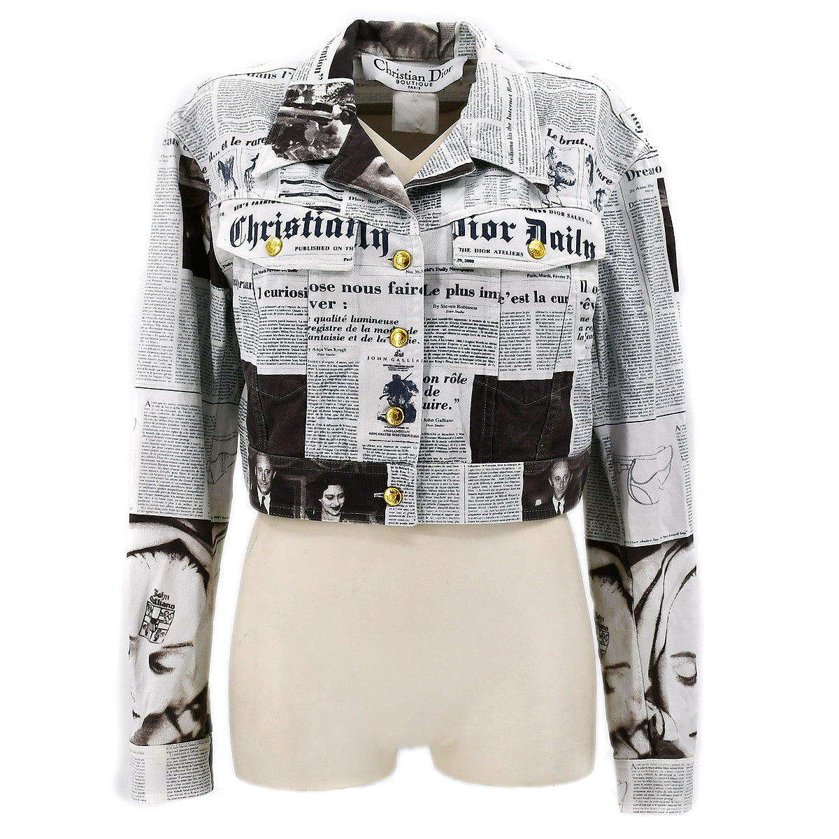 Christian Dior Fall 2000 Newspaper Jacket White