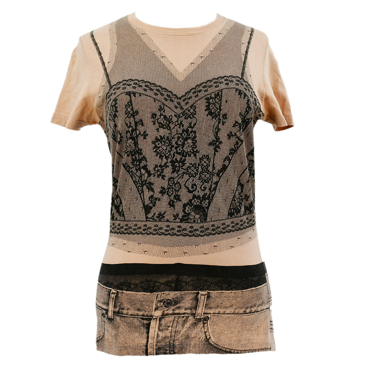 Christian Dior Summer 2006 trompe l'oeil-print cotton T-shirt #42