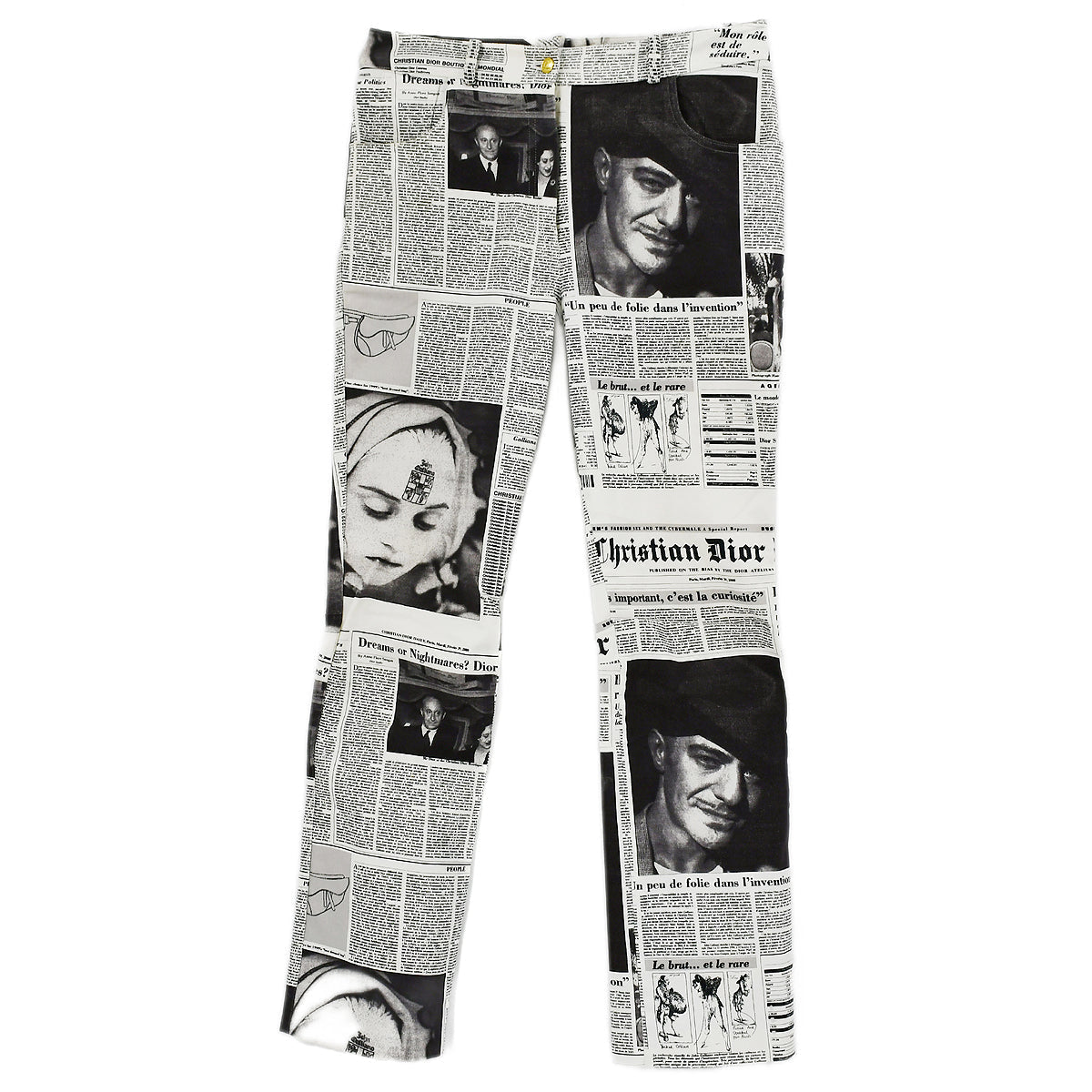 Christian Dior * Fall 2000 John Galliano Newspaper Pants #38