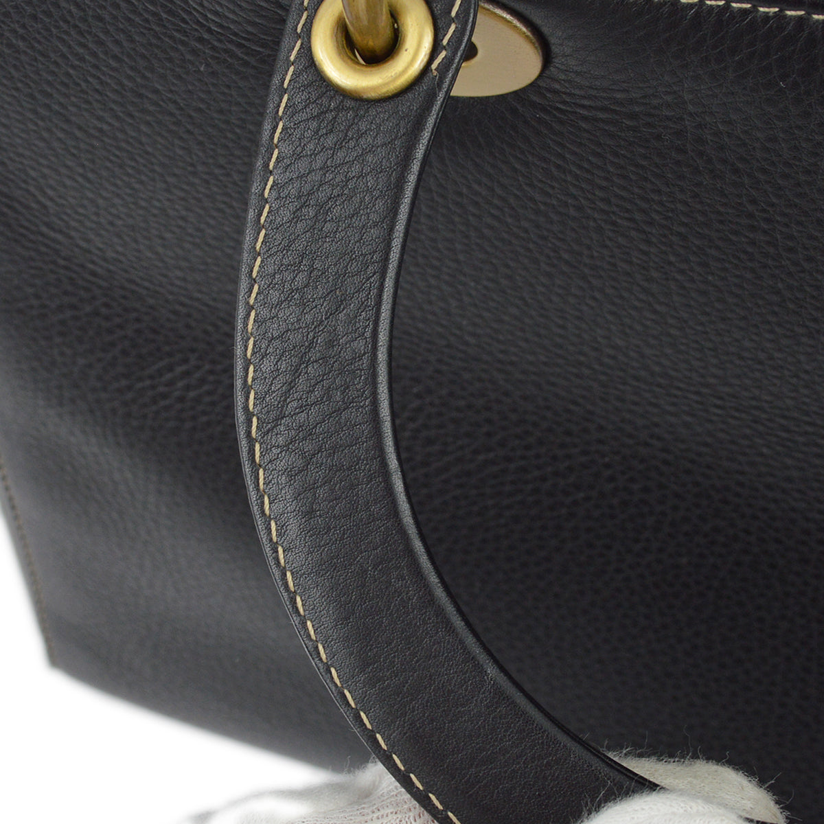Christian Dior 2002 Black Calfskin Large Lady Dior Bag
