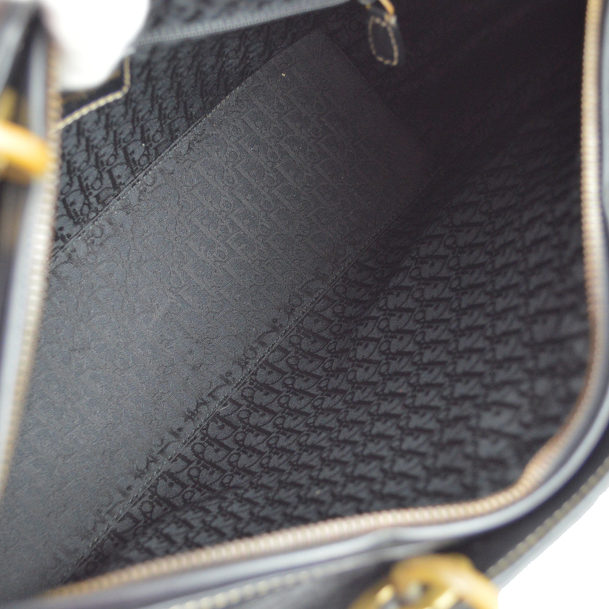 Christian Dior 2002 Black Calfskin Large Lady Dior Bag