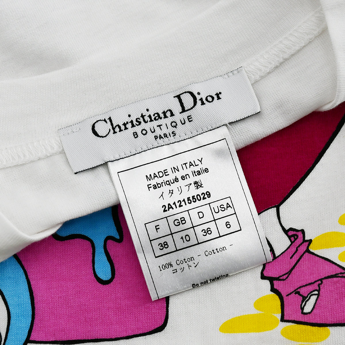 Christian Dior Fall 2002 John Galliano graphic-print cotton T-shirt Set #38
