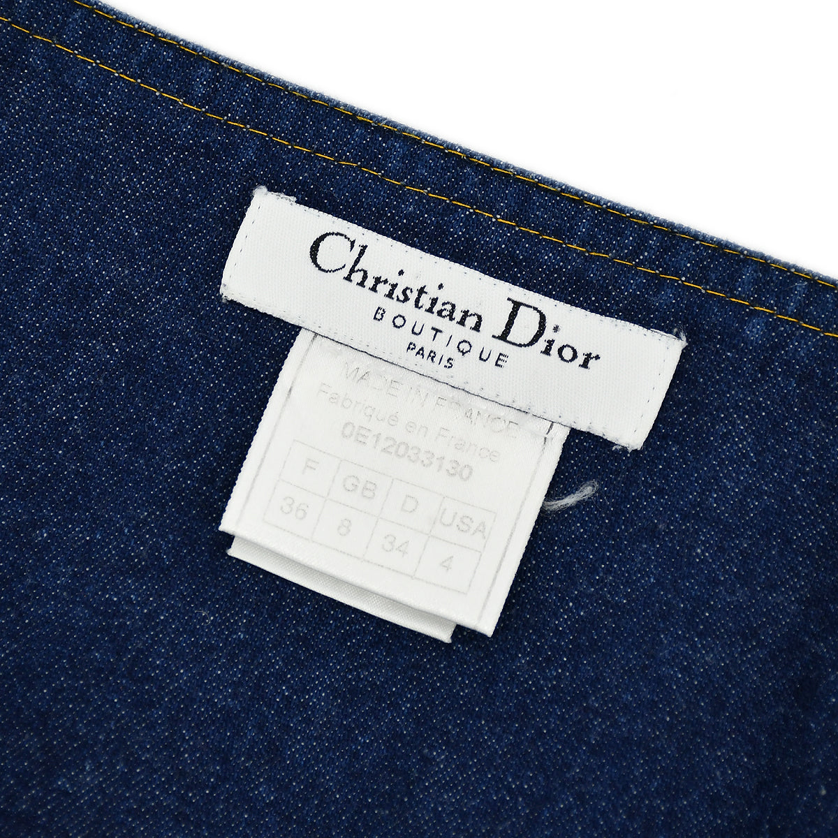 Christian Dior Skirt Blue Denim #38