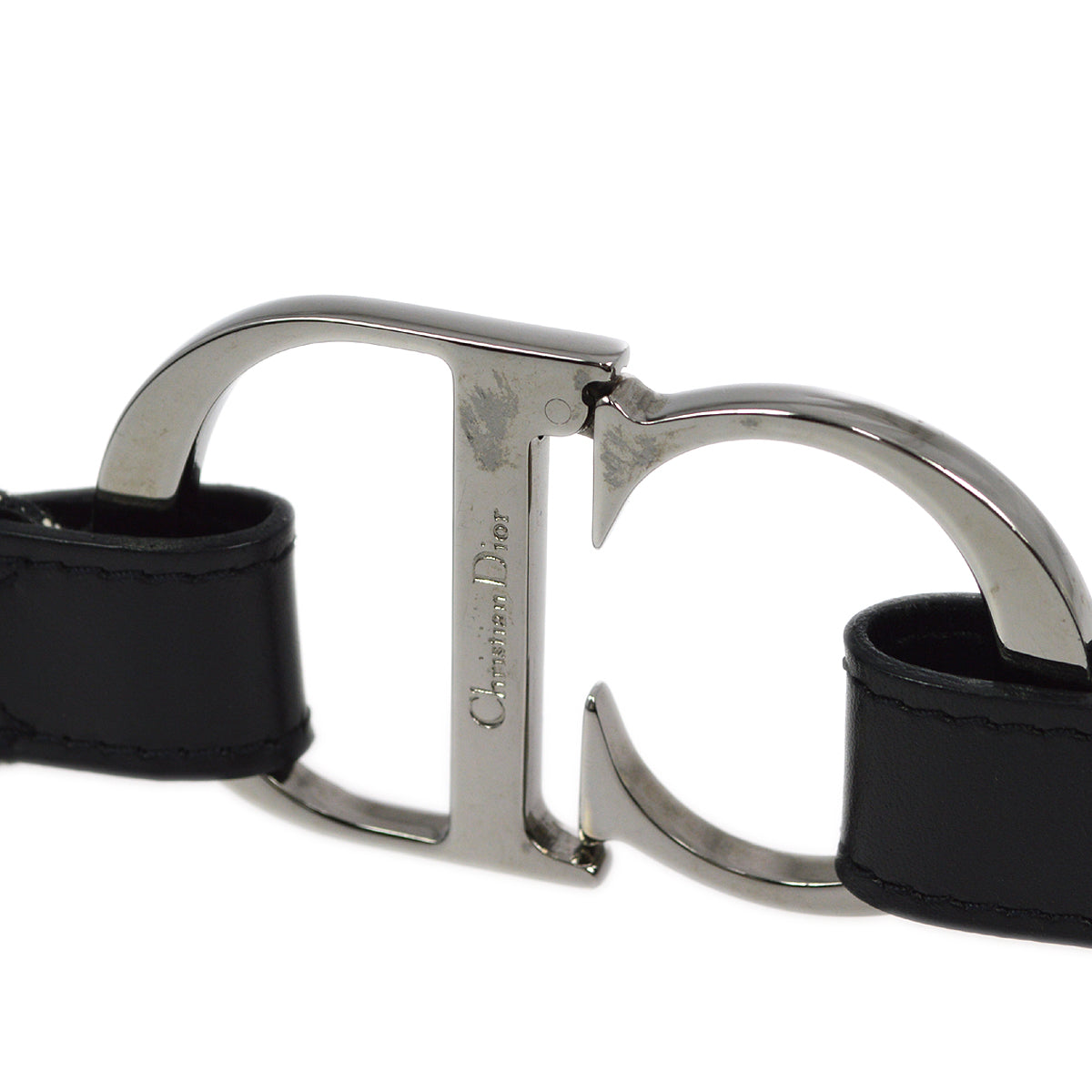 Christian Dior Trotter Belt Black #75 Small Good