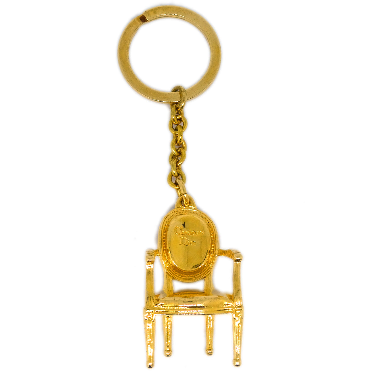 Christian Dior Gold Chain Key Holder Small Good