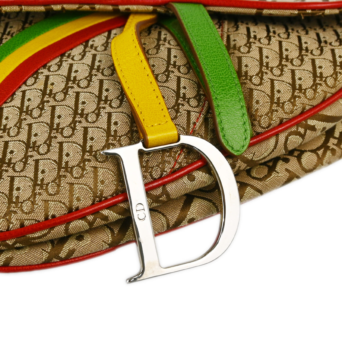 Christian Dior 2004 Rasta Trotter Saddle Handbag