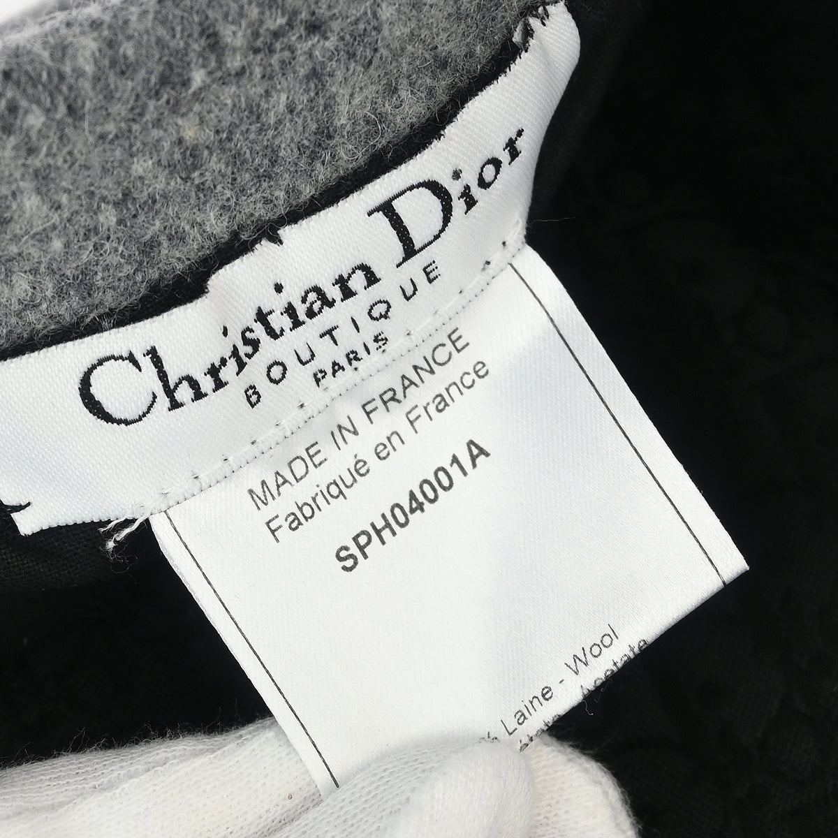 Christian Dior Gray Hat Beret SPH04001A Small Good