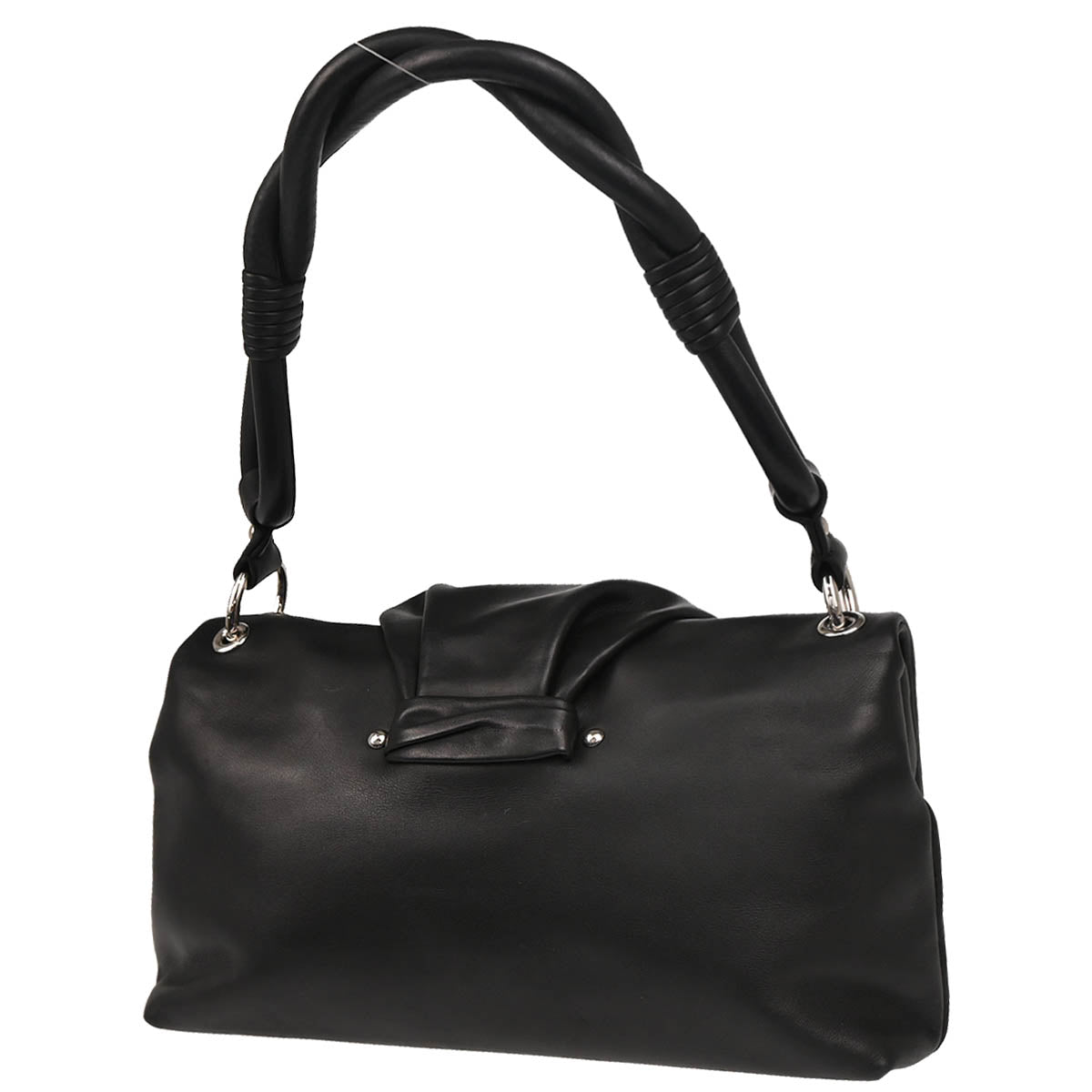 Christian Dior 2009 Black Leather Demi Lune Handbag