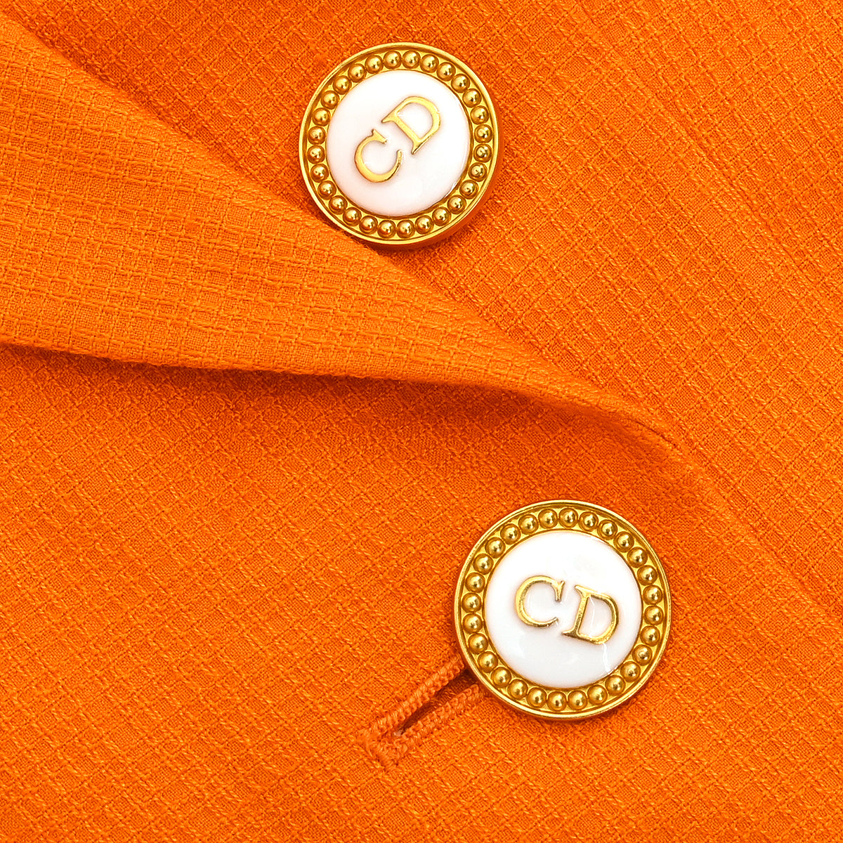 Christian Dior Setup Suit Jacket Skirt Orange #13