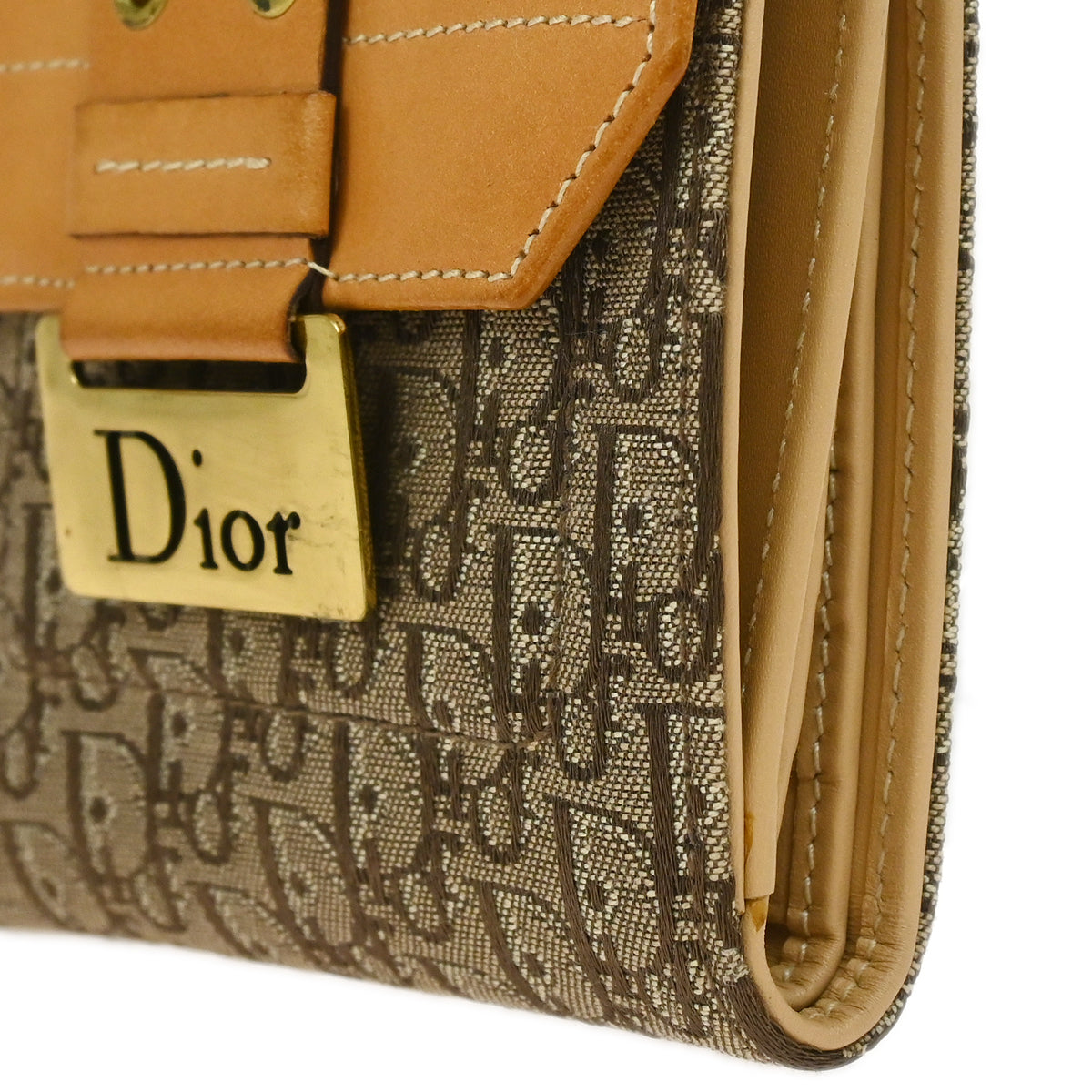 Christian Dior 2002 Brown Trotter Street Chic Wallet