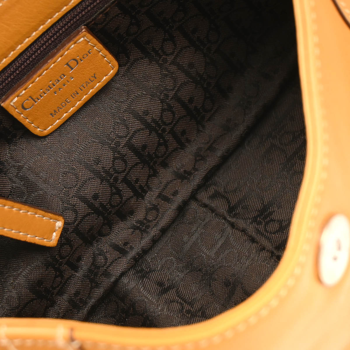 Christian Dior 1006 Brown Leather Saint Germain Handbag