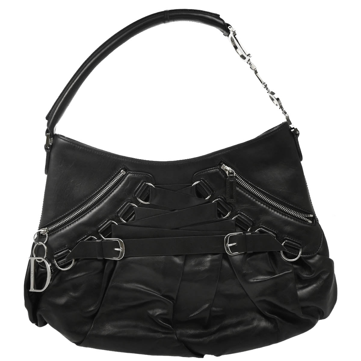 Christian Dior 2004 Black Leather Handbag