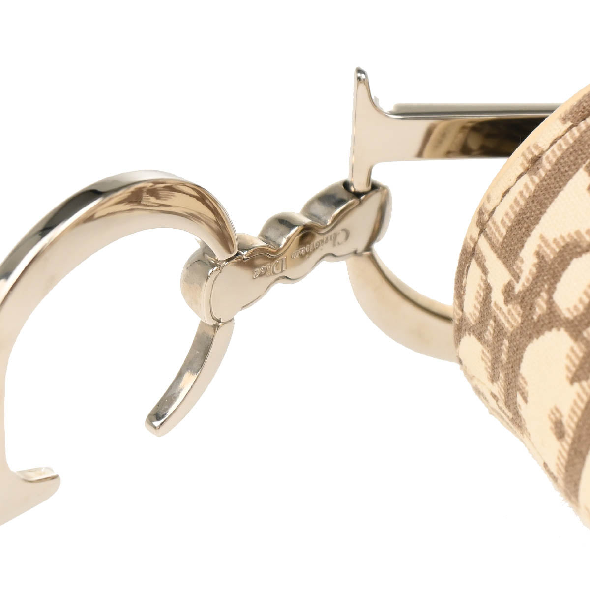 Christian Dior 2004 Beige Canvas Saddle Handbag