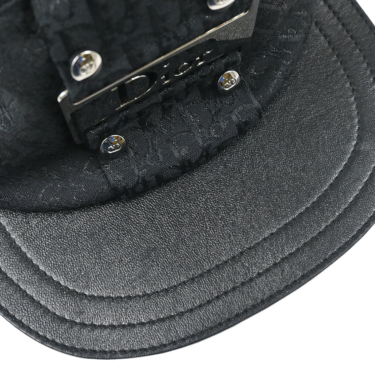 Christian Dior Black Trotter Street Chic Cap Hat #58 Small Good