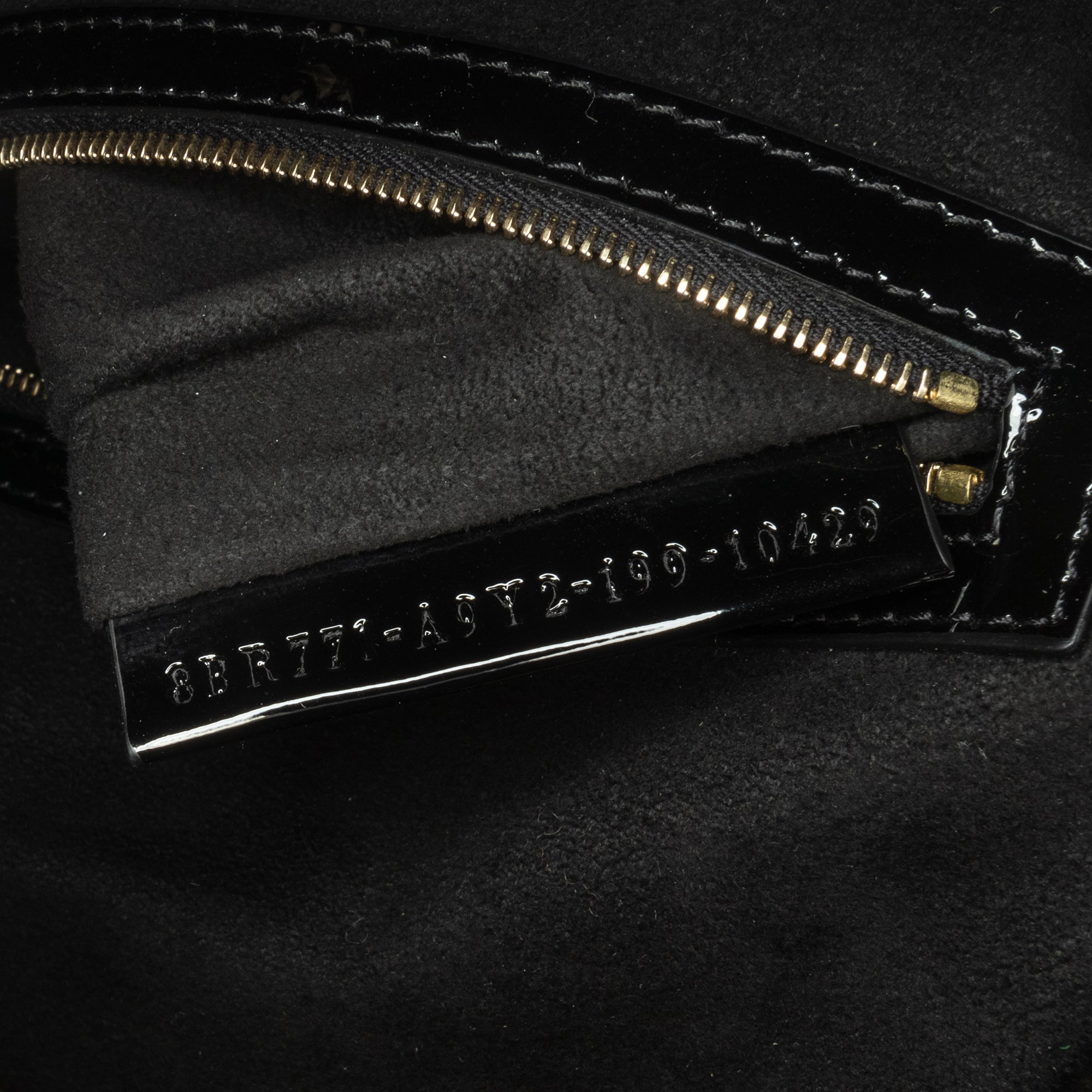 Black Fendi Shearling Pequin Baguette Satchel