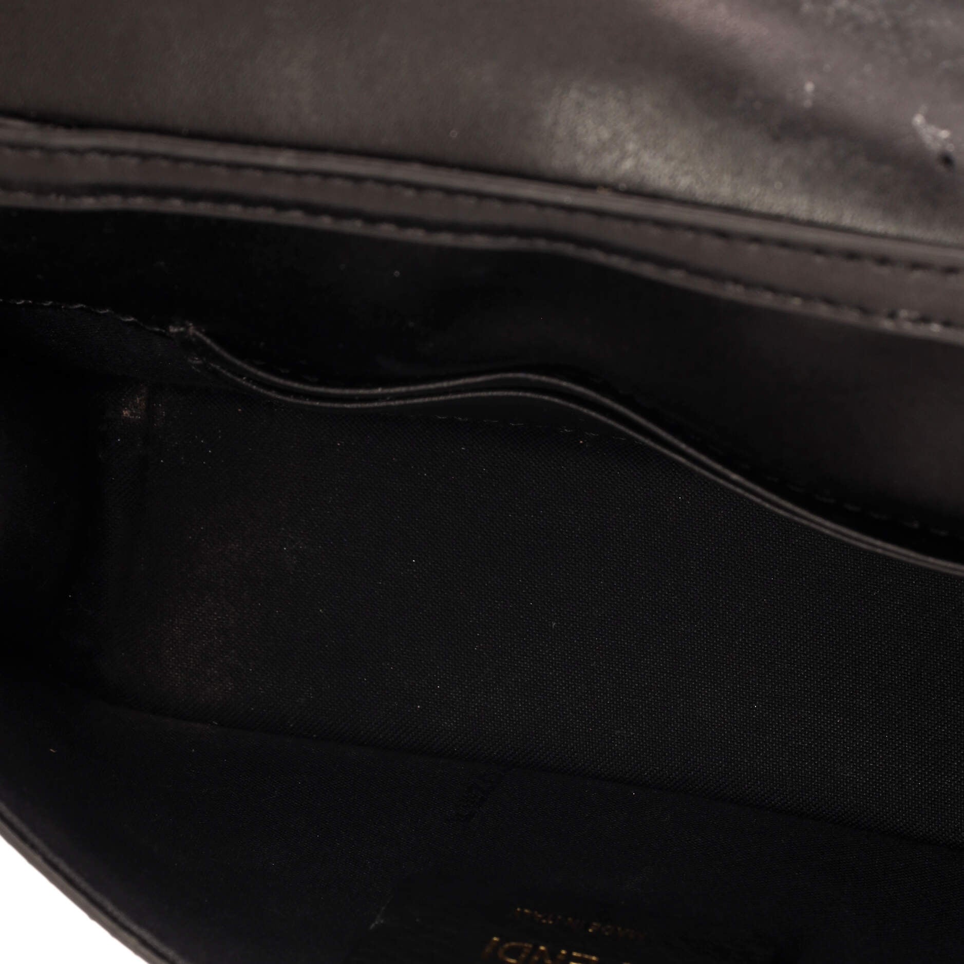 F is Fendi Convertible Belt Bag Leather with Zucca Embossed Detail