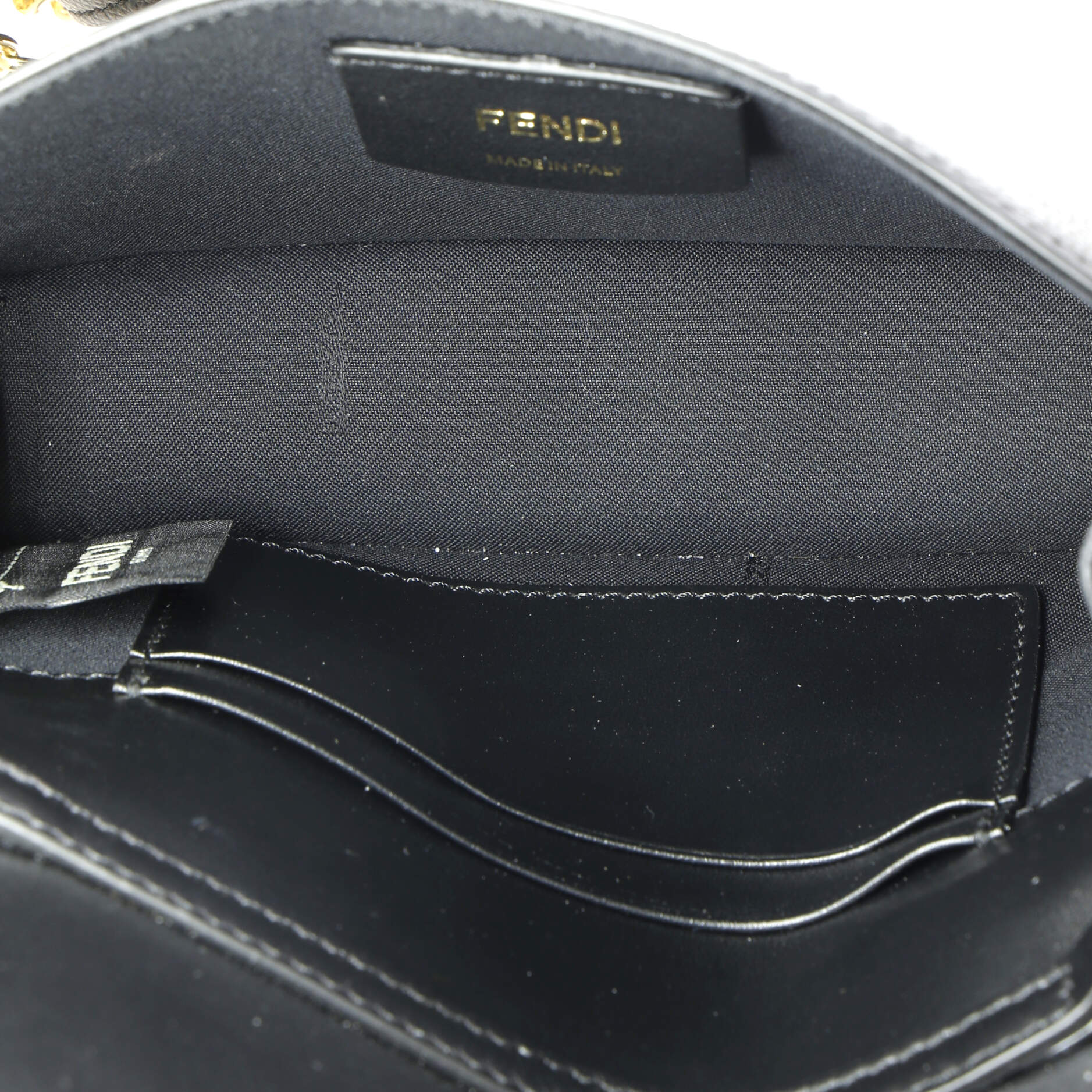 F is Fendi Convertible Belt Bag Leather with Zucca Embossed Detail