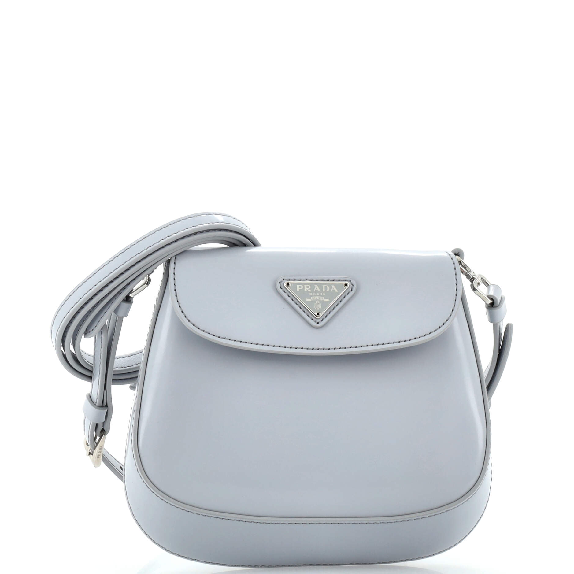 PRADA Cleo Flap Shoulder Bag Spazzolato Leather Mini