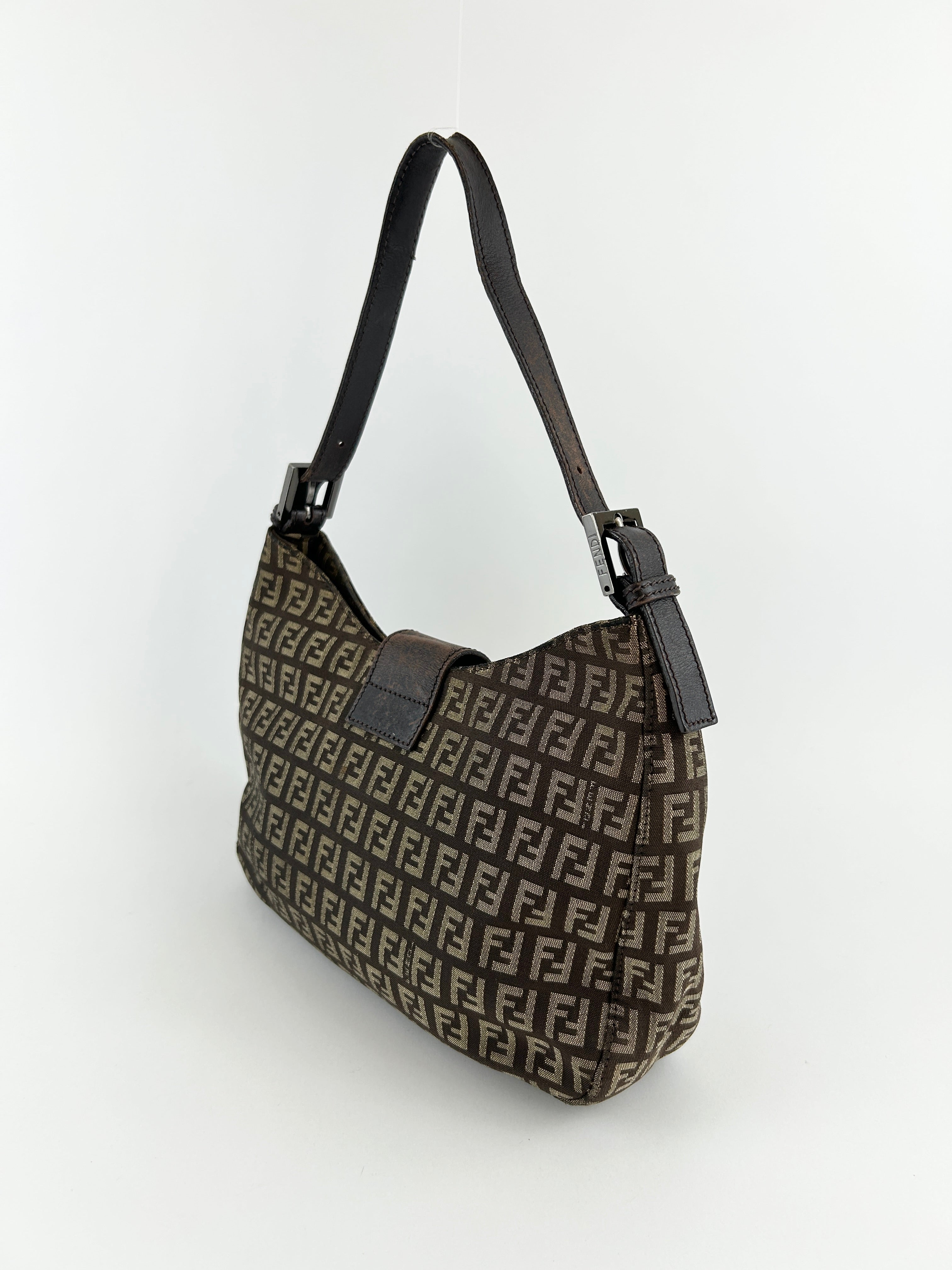 Vintage Fendi Zucca Shoulder Bag