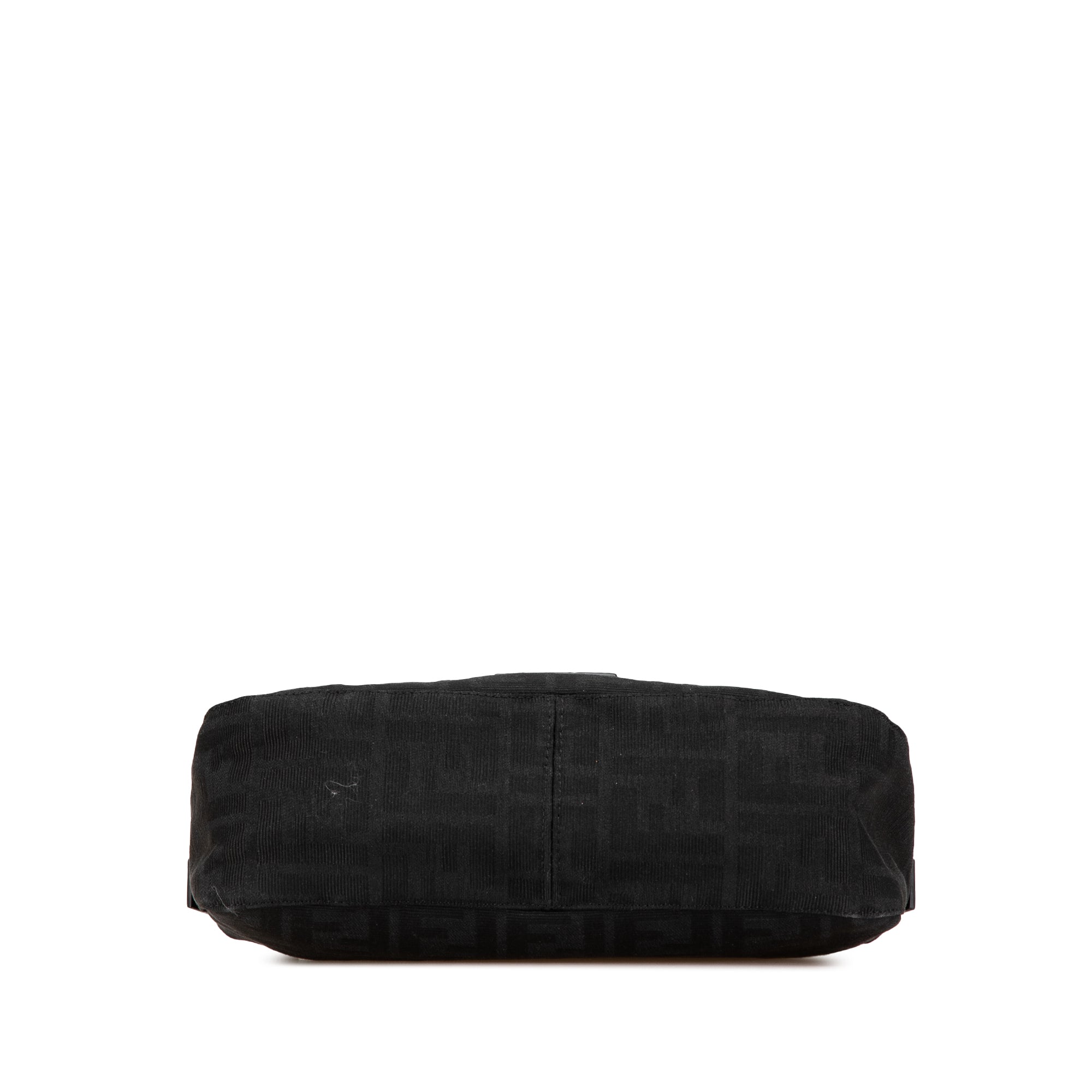 Black Fendi Zucca Canvas Double Flap Shoulder Bag
