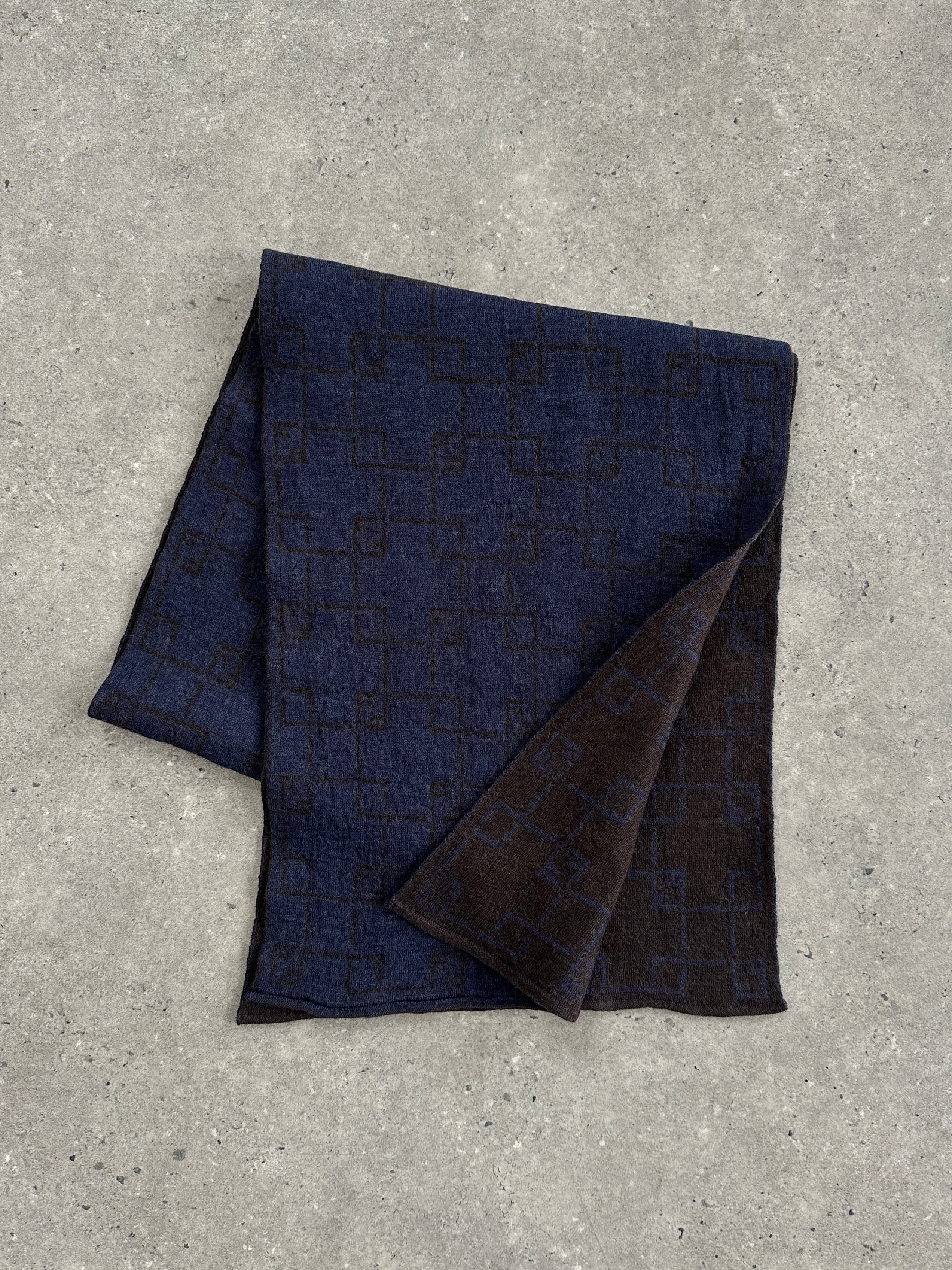 Fendi Wool Check Scarf