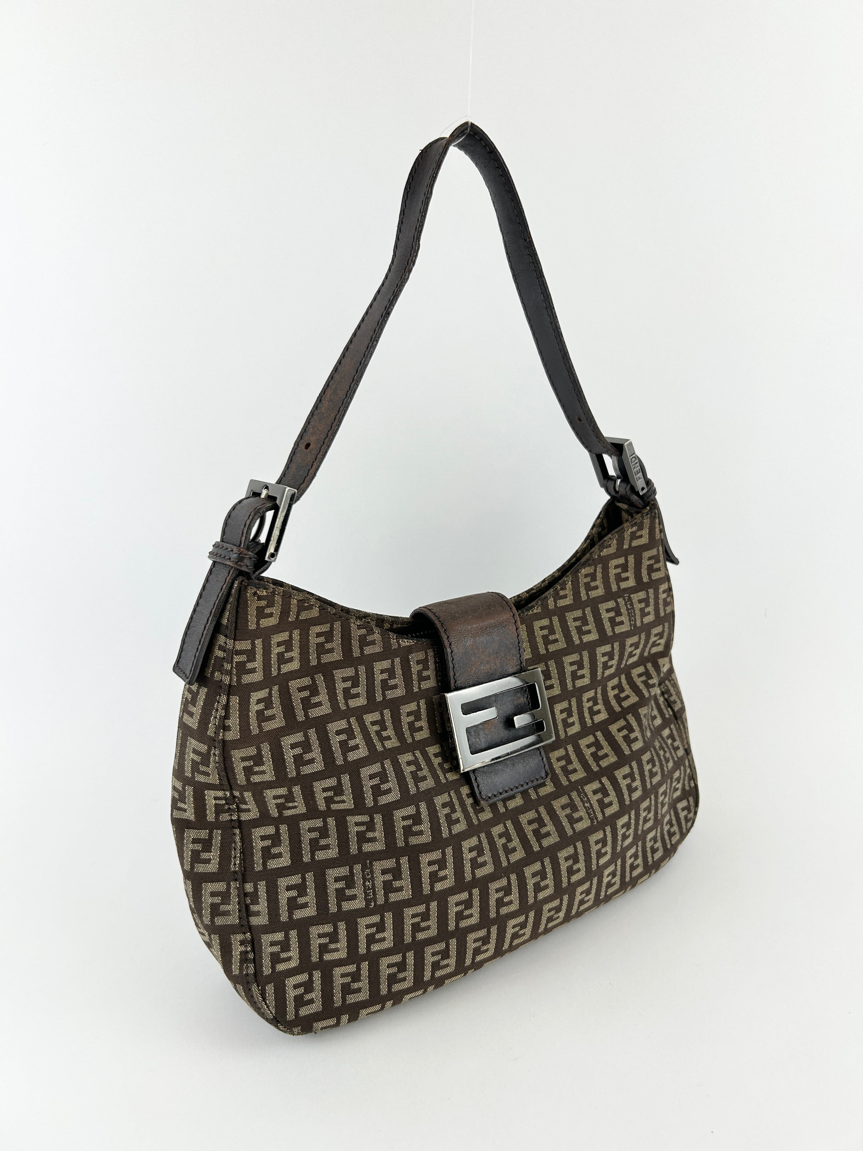 Vintage Fendi Zucca Shoulder Bag