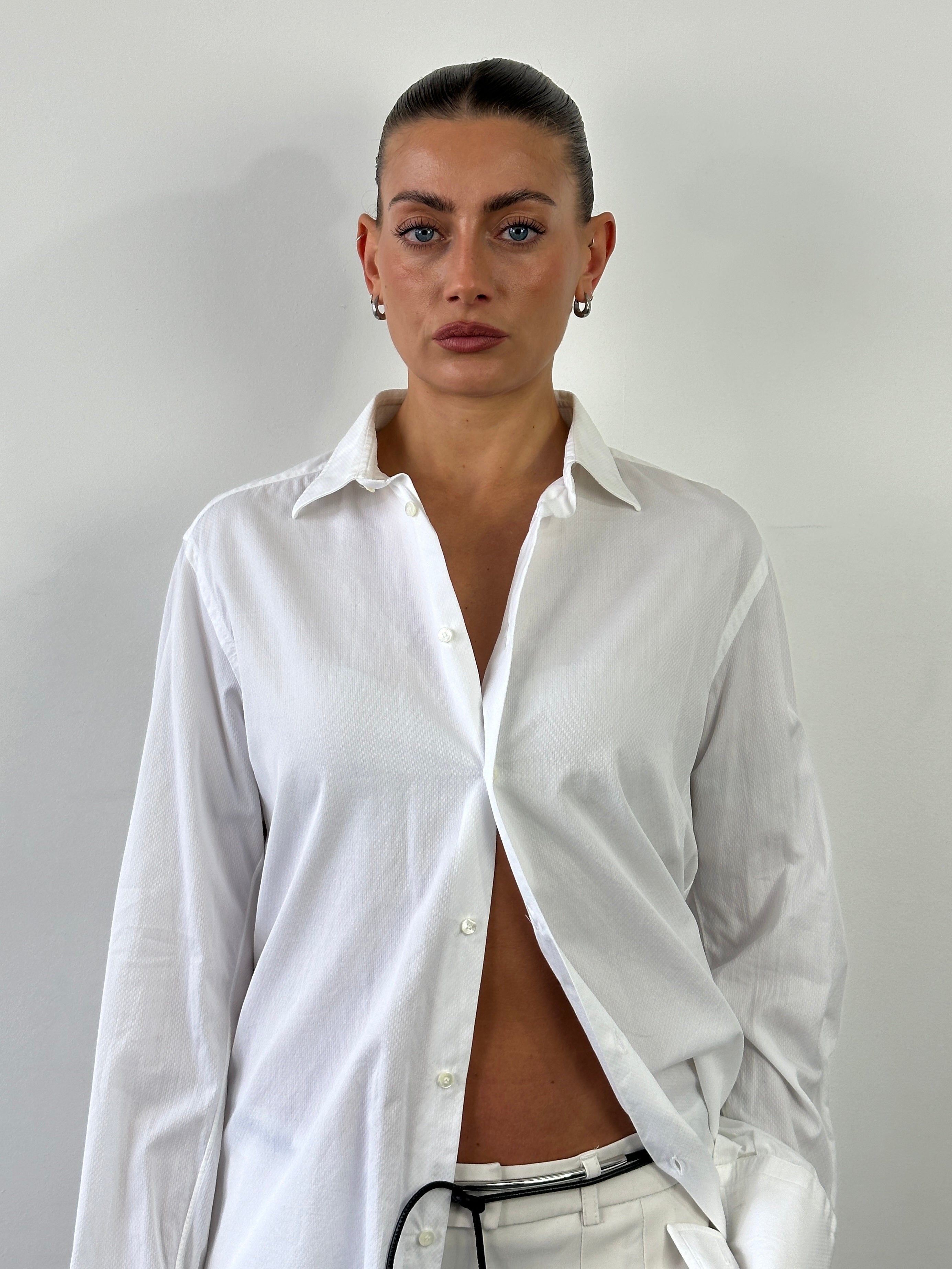 Fendi 00s Pure Cotton Fitted Dress Shirt - M