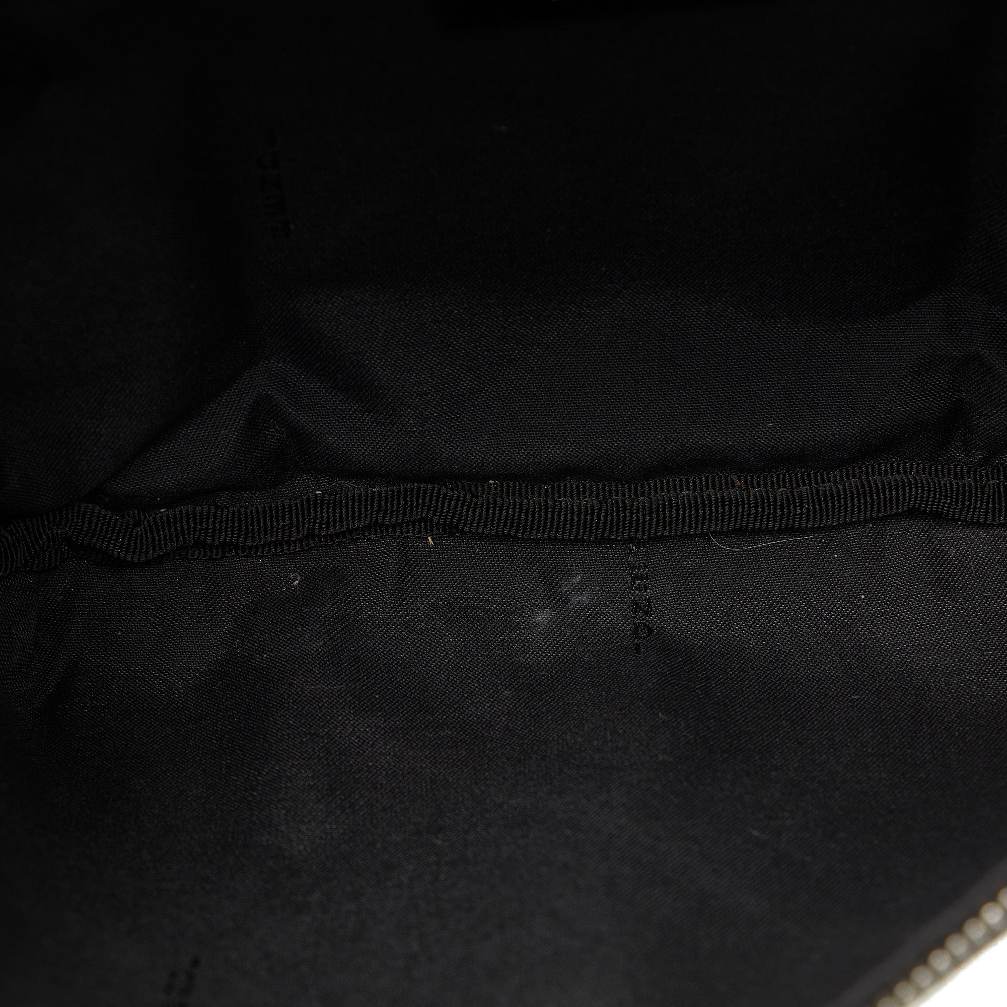 Black Fendi Zucca FF 1974 Diagonal Belt Bag