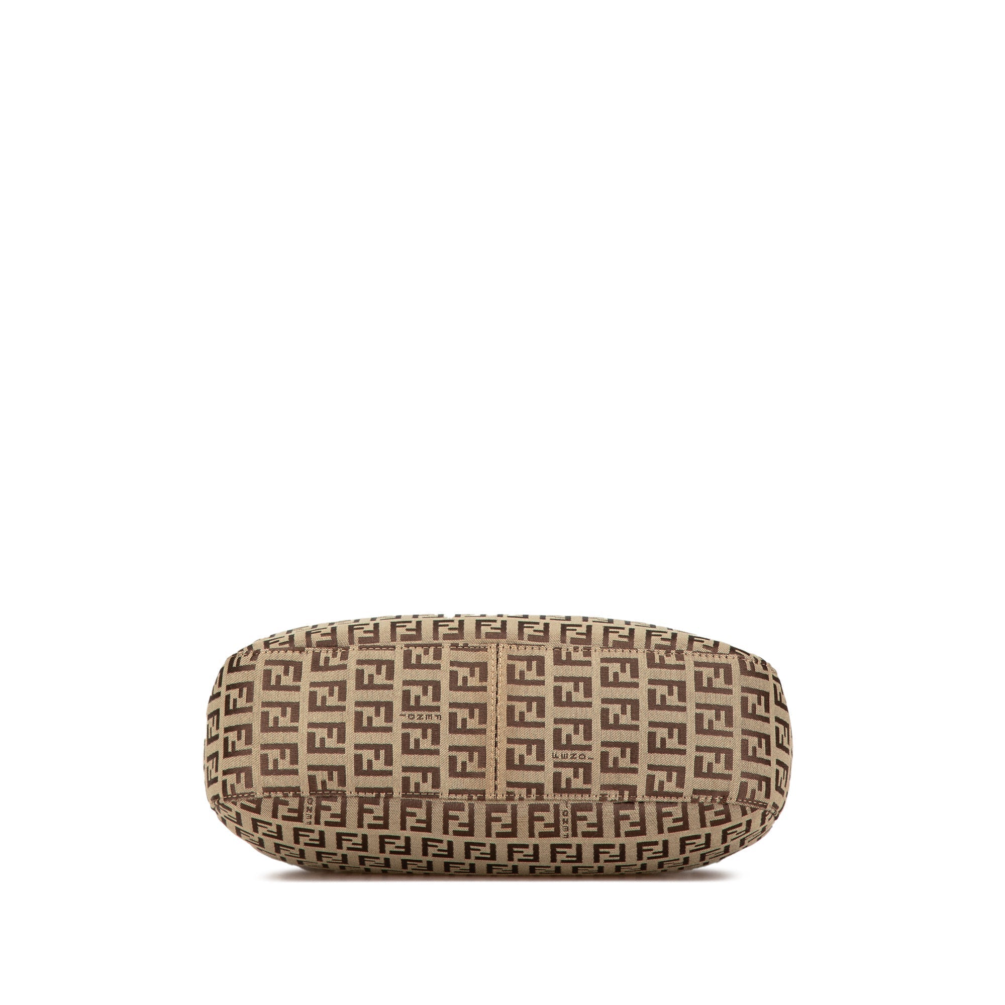 Brown Fendi Zucchino Canvas Shoulder Bag