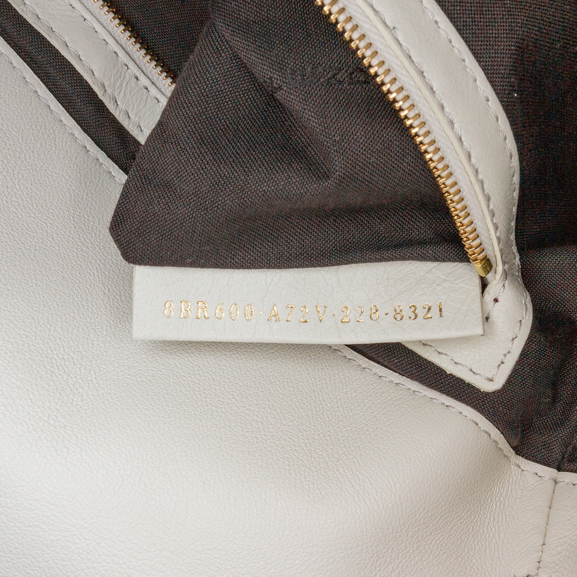 White Fendi Zucca Embossed Leather Baguette Satchel
