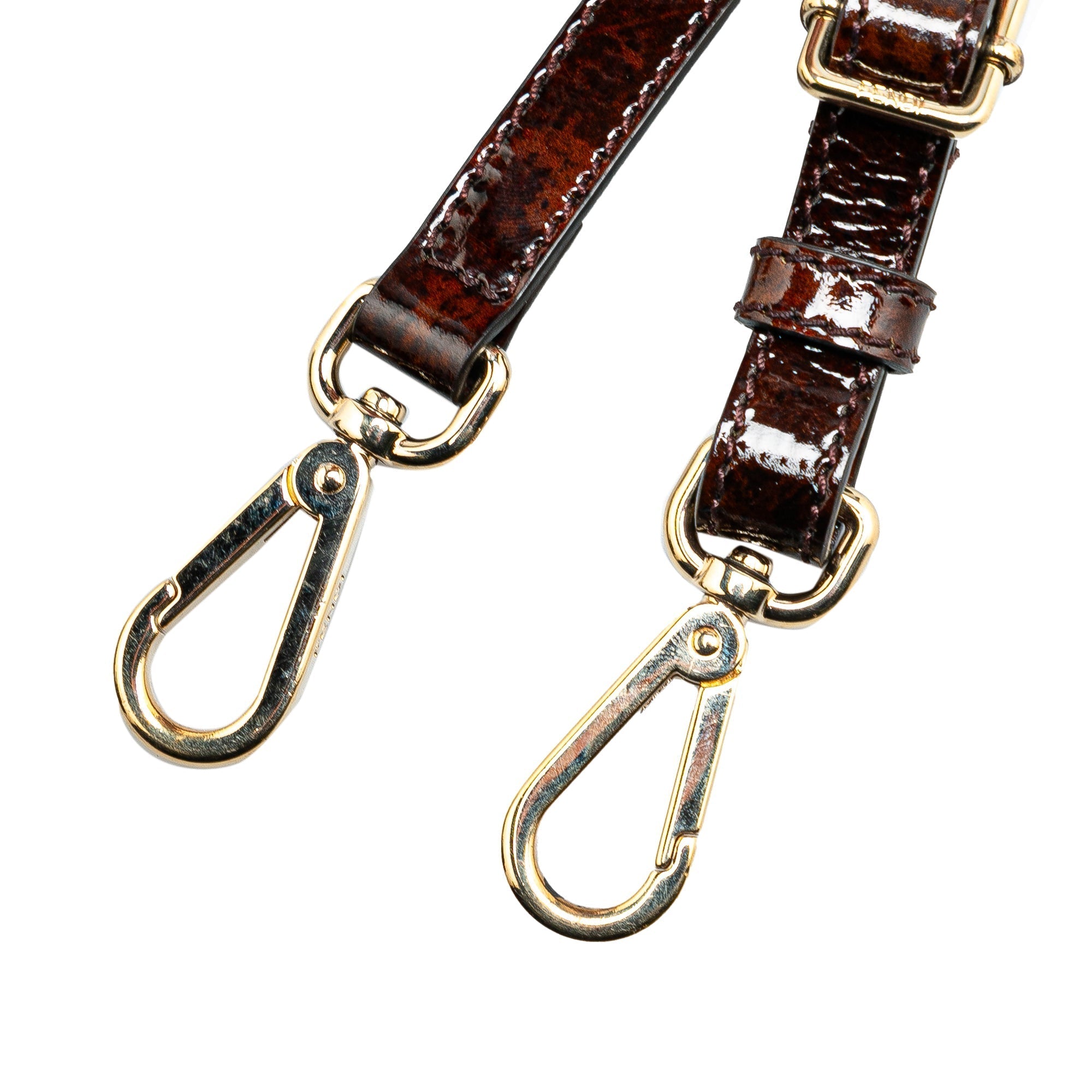 Brown Fendi Leather Shoulder Strap