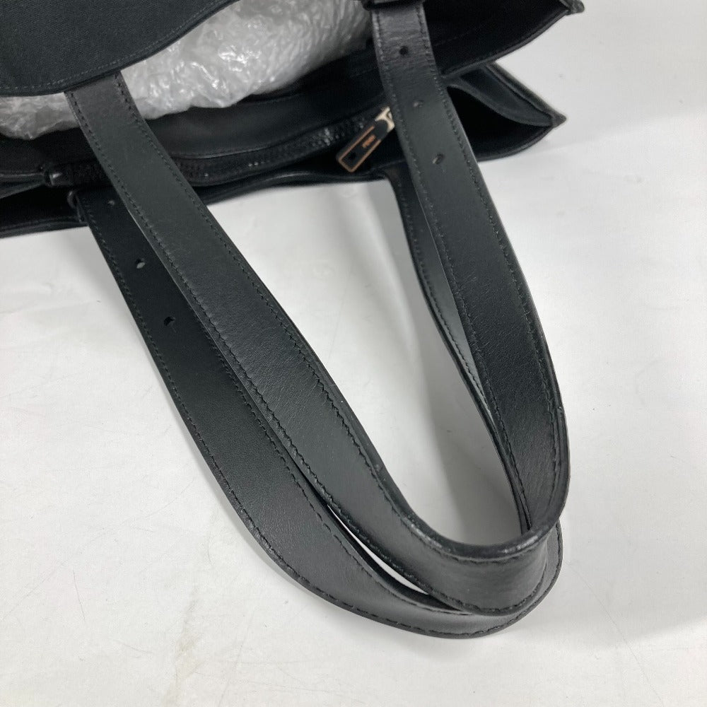 FENDI Tote Bag 7VA435 Canvas / leather black Vertical Shoulder Bag logo FF unisex(Unisex) Used