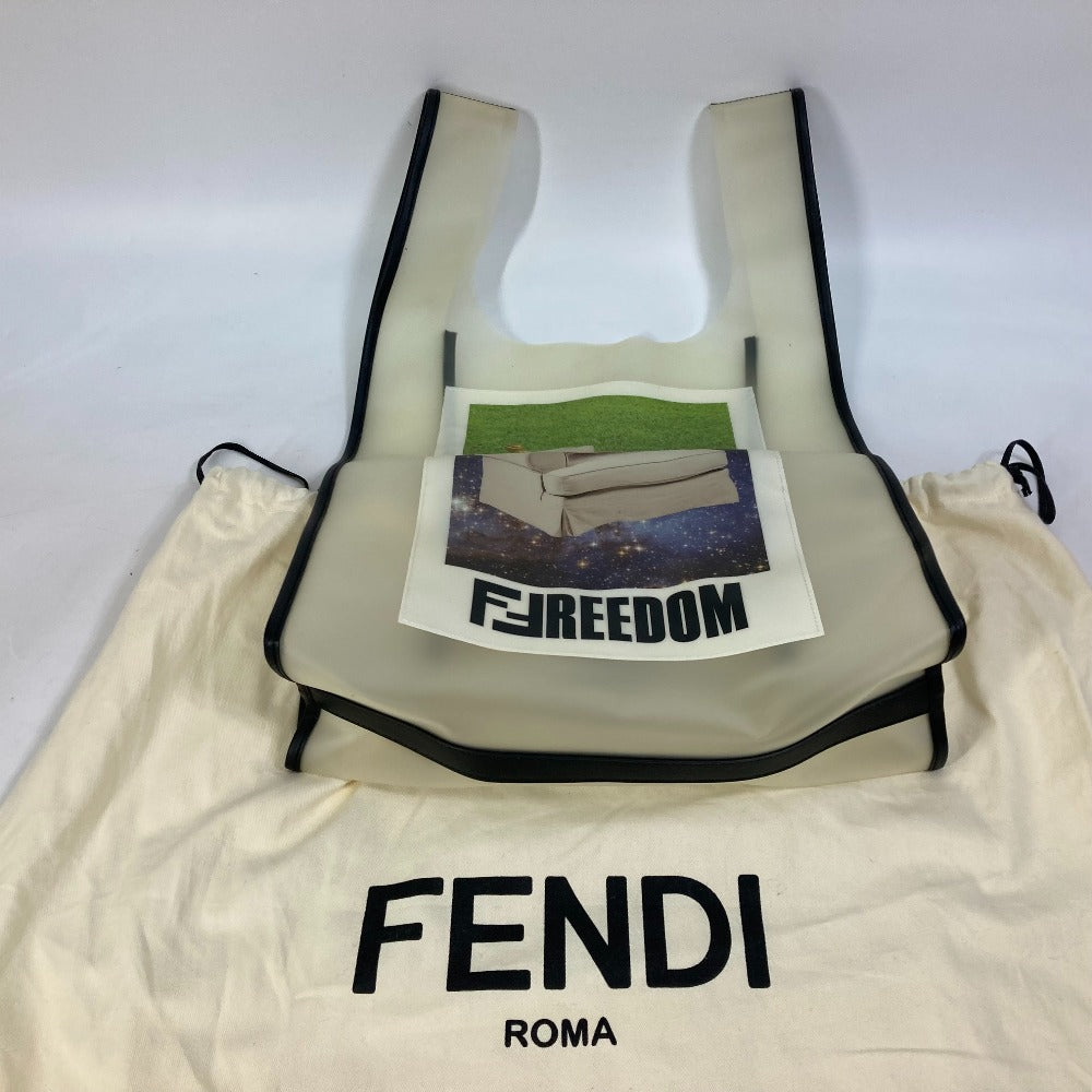 FENDI Handbag 7VA442 Plastics clear banana fruit FREEDOM logo Women Used