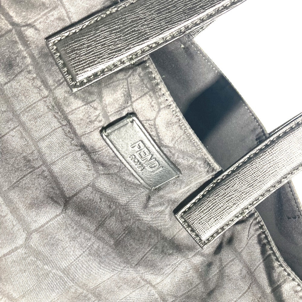 FENDI Tote Bag 7VA367 Nylon / leather black logo mens Used